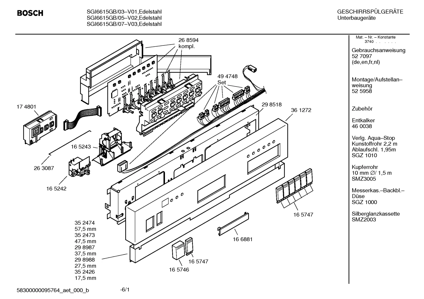 Seals & Gaskets, Door & Housing (0004-8100)
