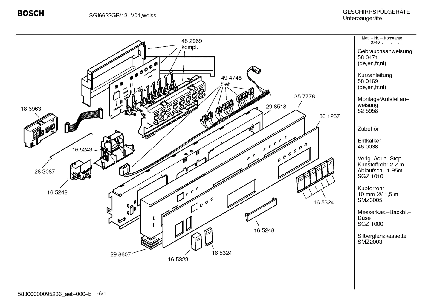 Seals & Gaskets, Baskets & Wheels (0002-8100)