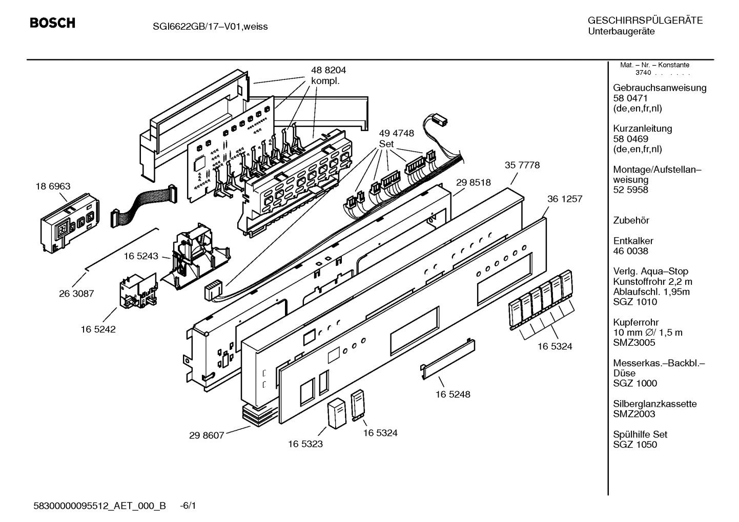 Seals & Gaskets, Baskets & Wheels (0002-8100)