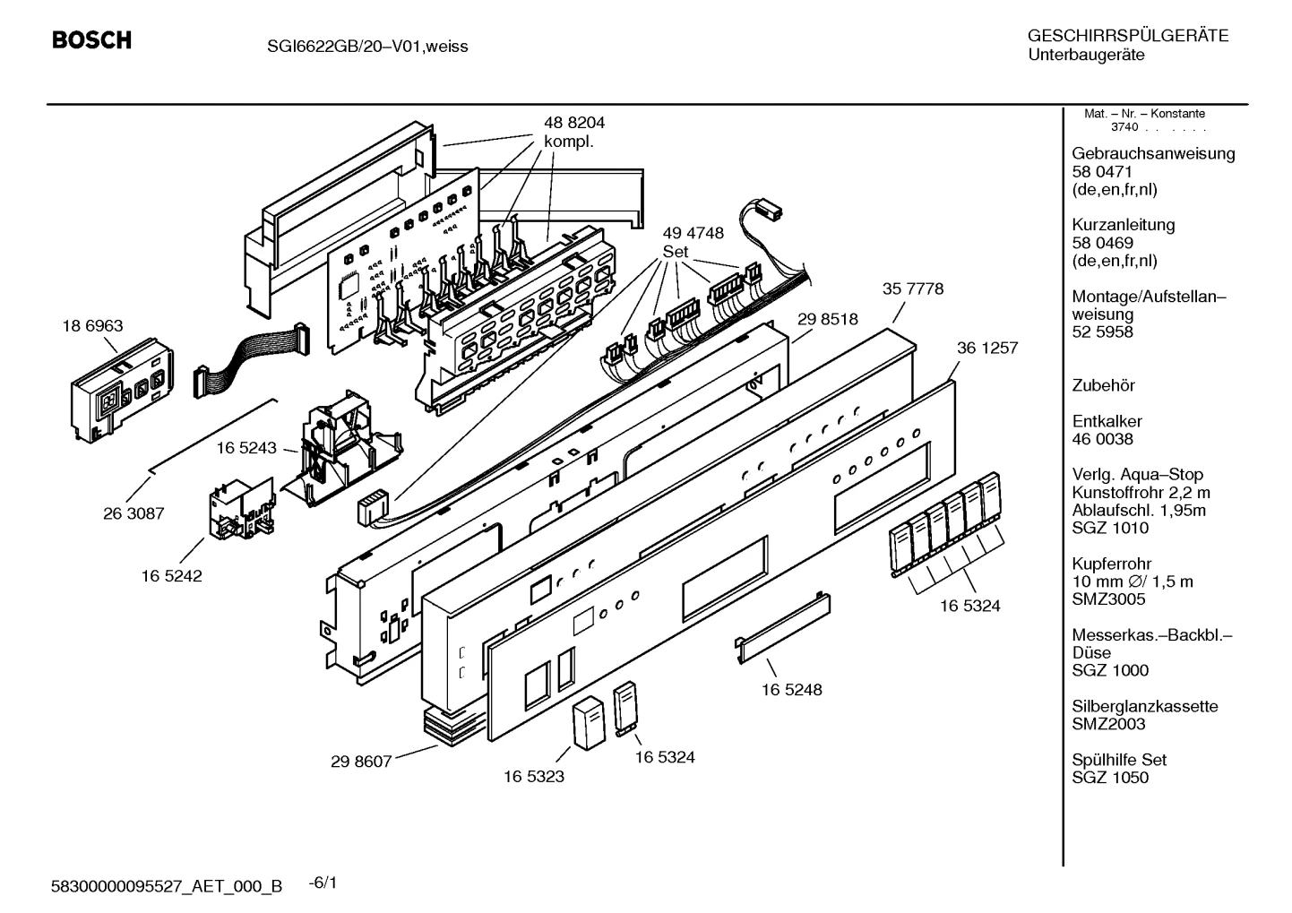 Baskets & Wheels, Seals & Gaskets (0002-8100)