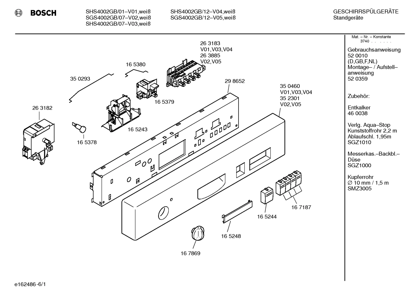 Seals & Gaskets, Baskets & Wheels (0002-8100)