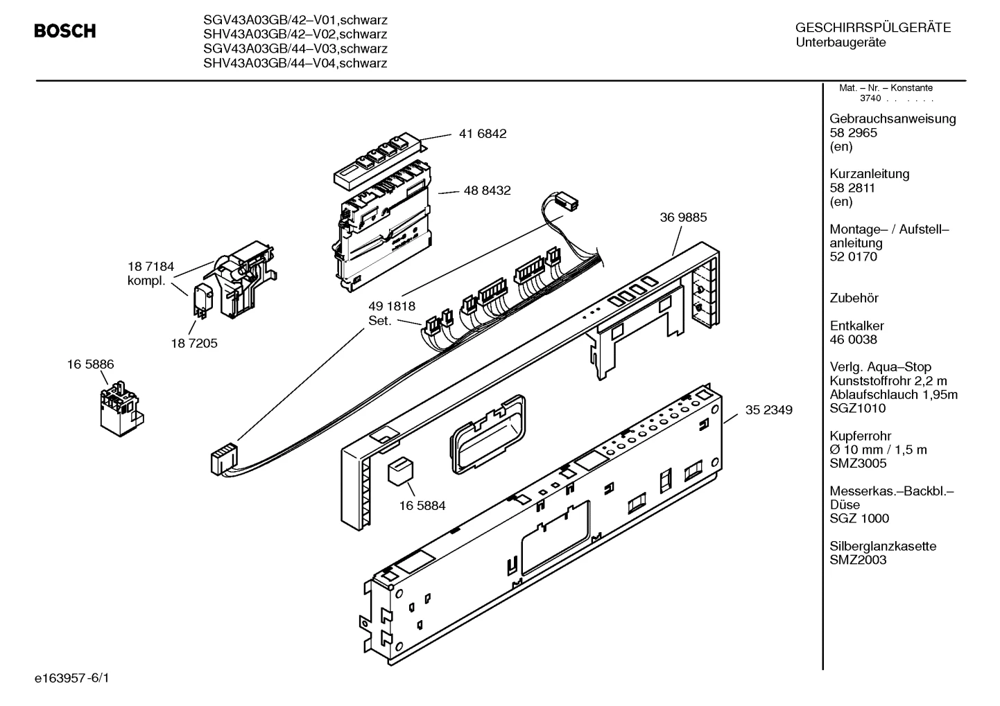 Seals & Gaskets, Baskets & Wheels (0003-3020)