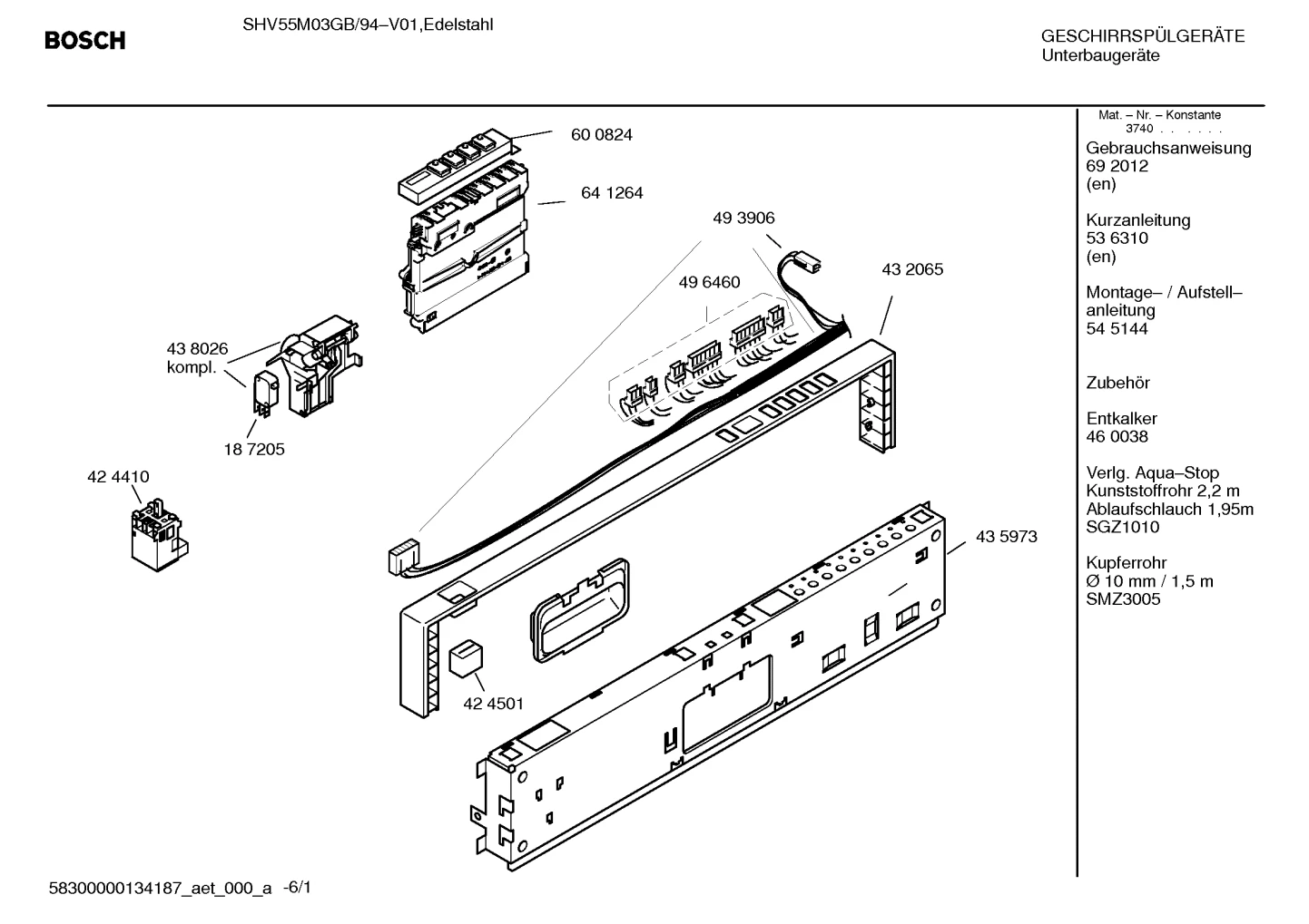 Baskets & Wheels, Seals & Gaskets (0003-3020)