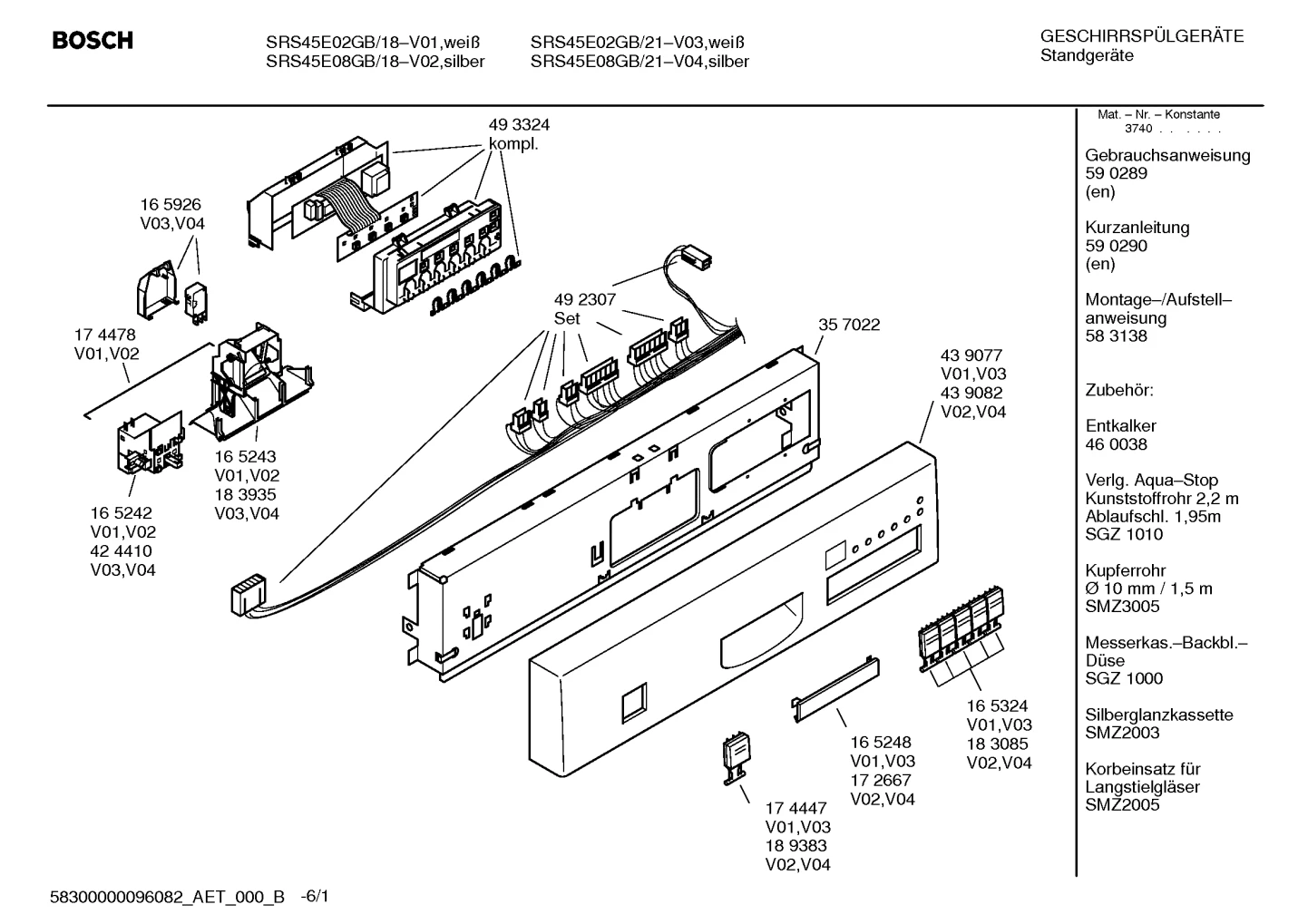 Seals & Gaskets, Baskets & Wheels (0001-3020)