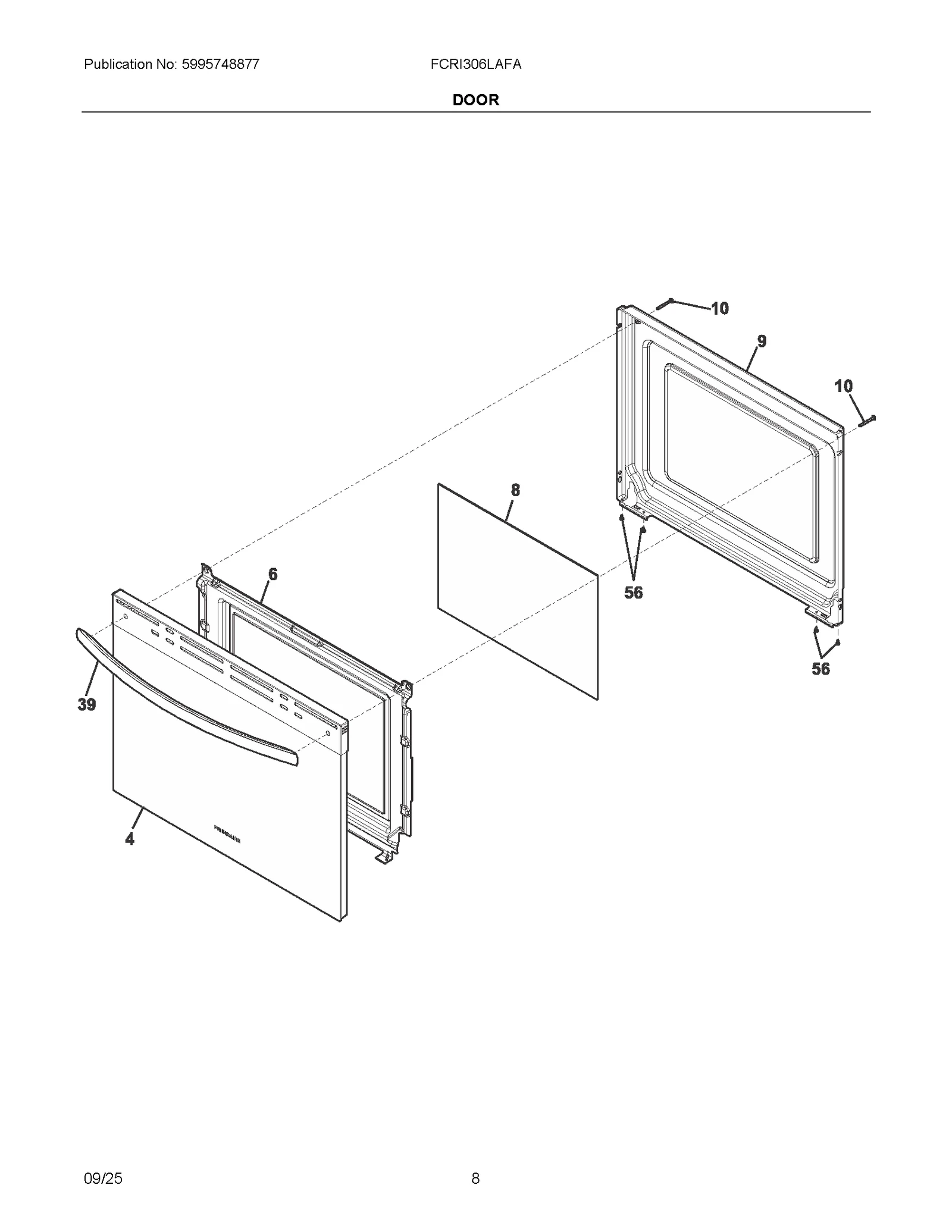 Outer Steel/Glass Door Assembly