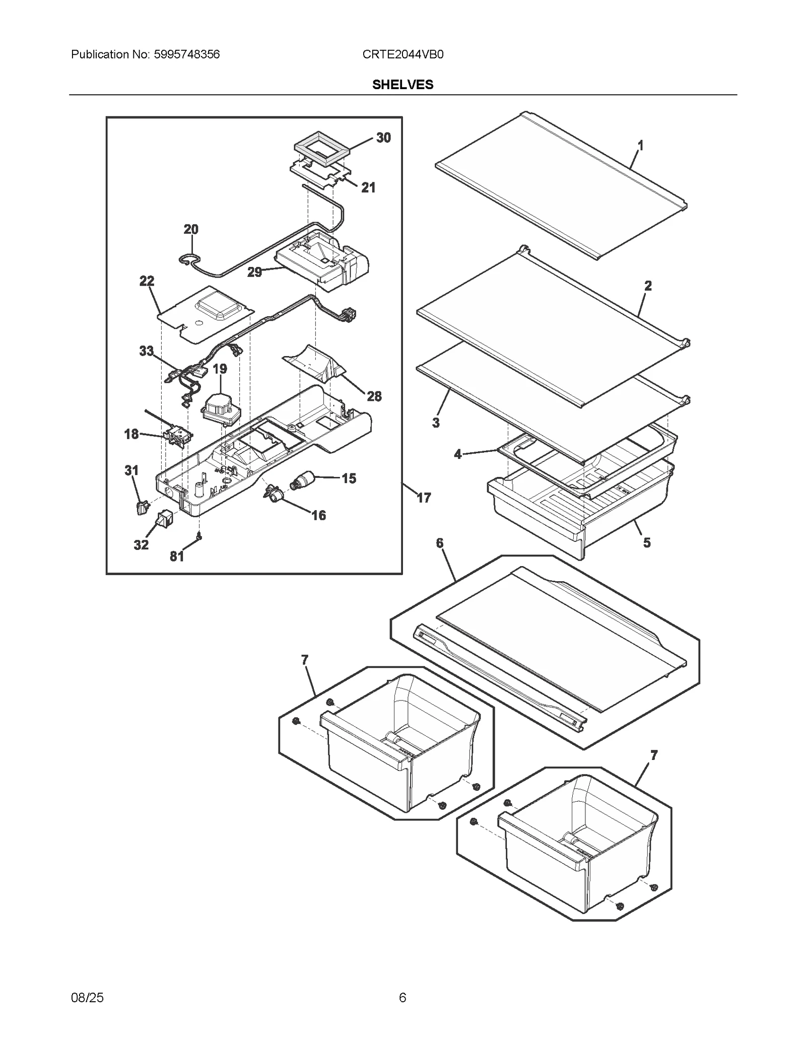 Glass Shelf Assembly