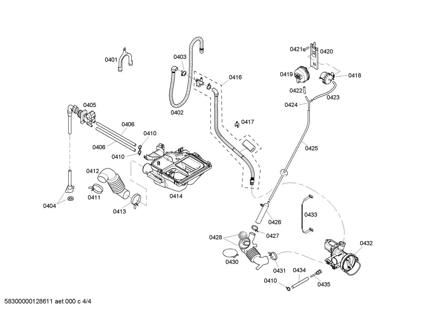 Wire Harness, Drain Pump, 230V (D-Bus)
