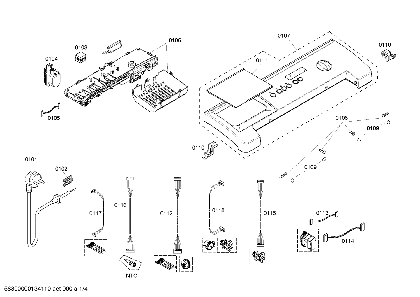 Door & Housing, Screws (0101-0118)
