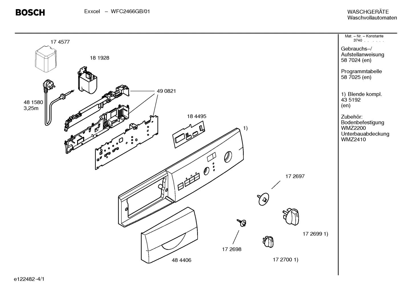 Hoses, handles knobs  (0003-0424)