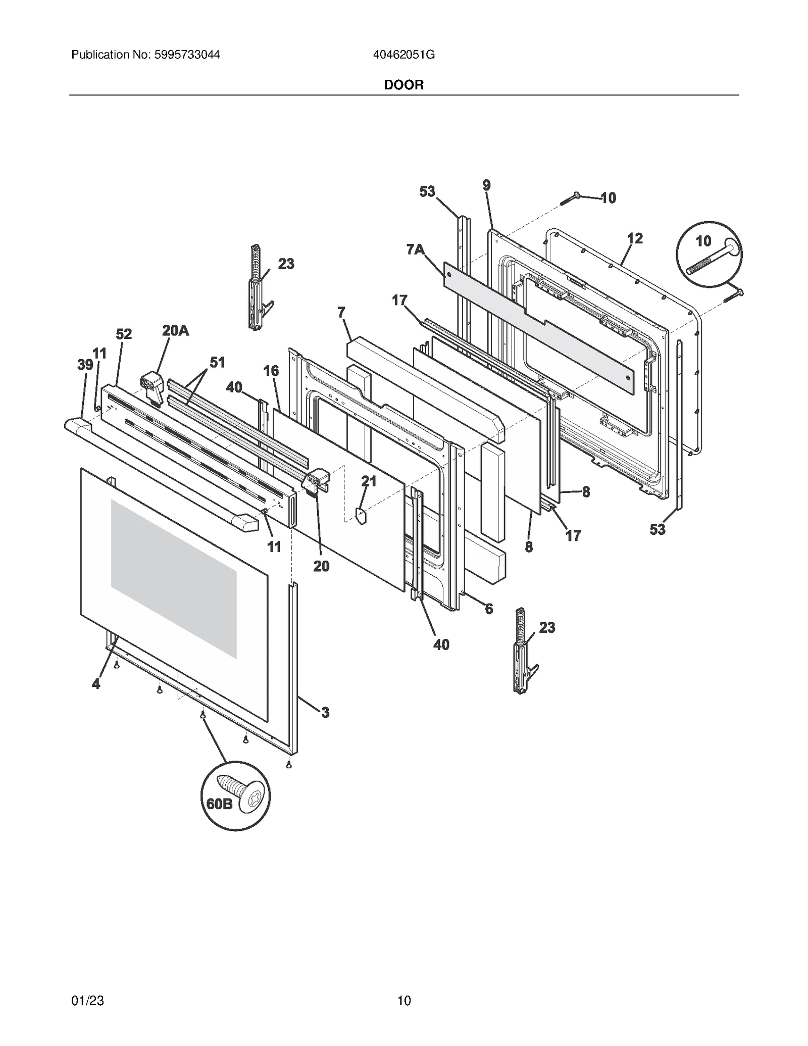 Door Top Cap Assembly