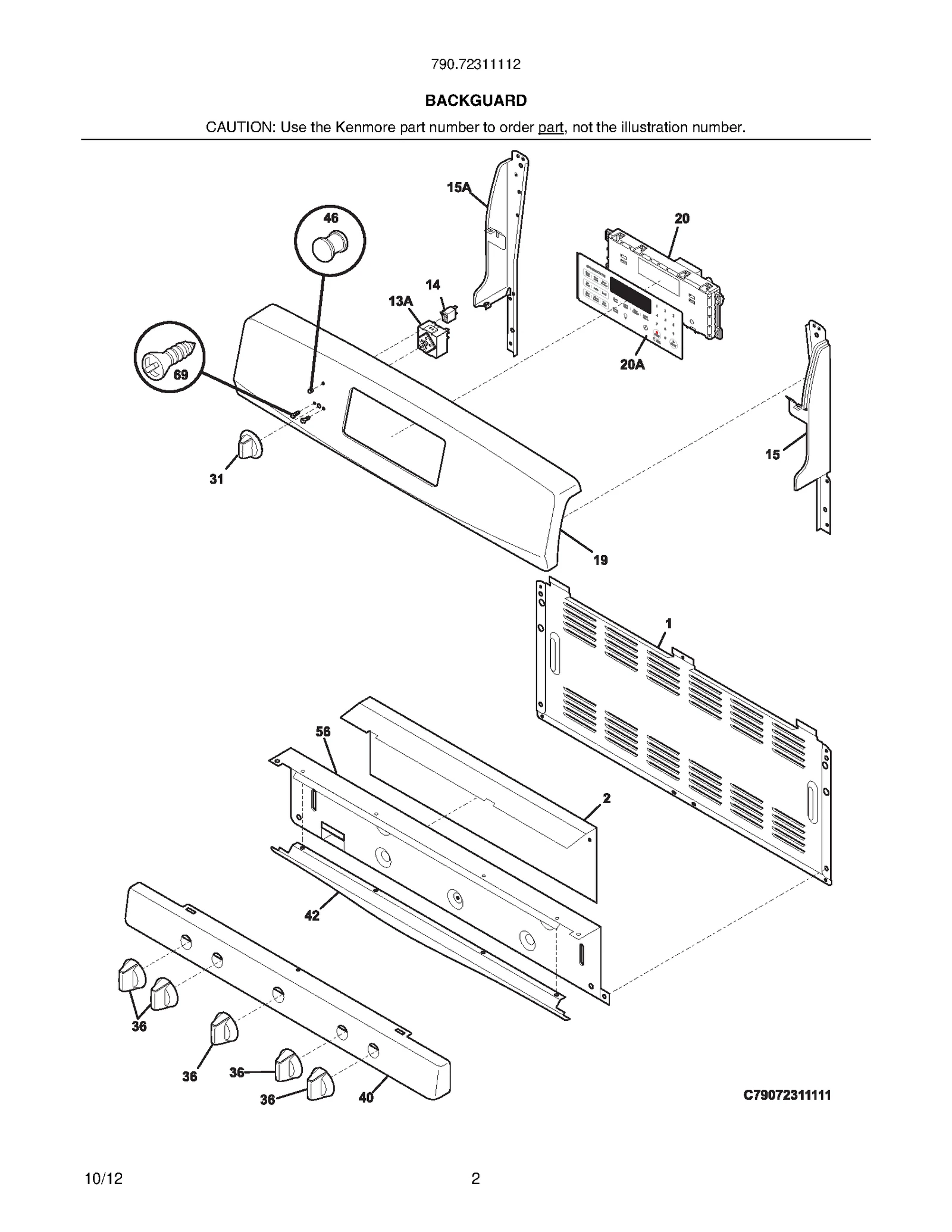 Repair Parts List