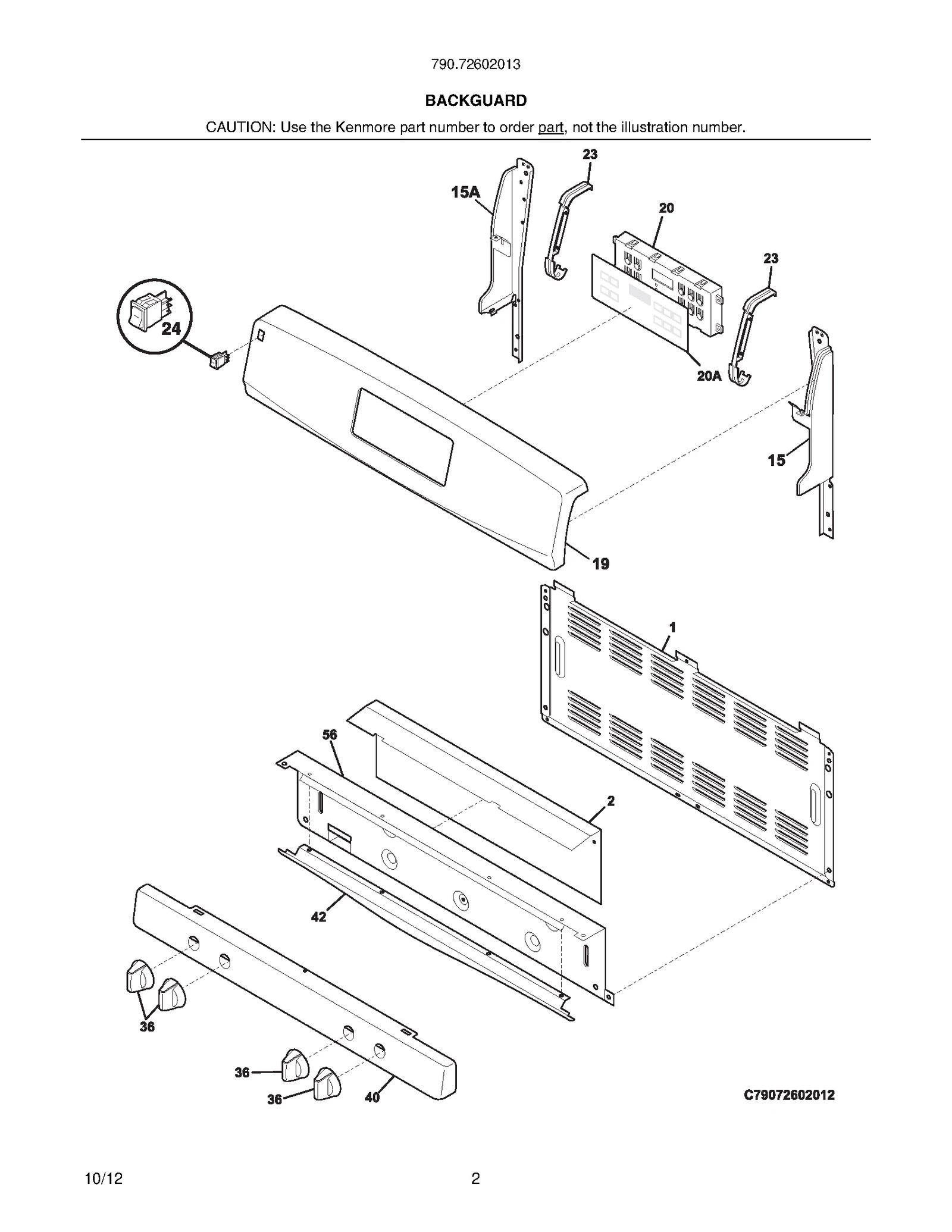 Repair Parts List