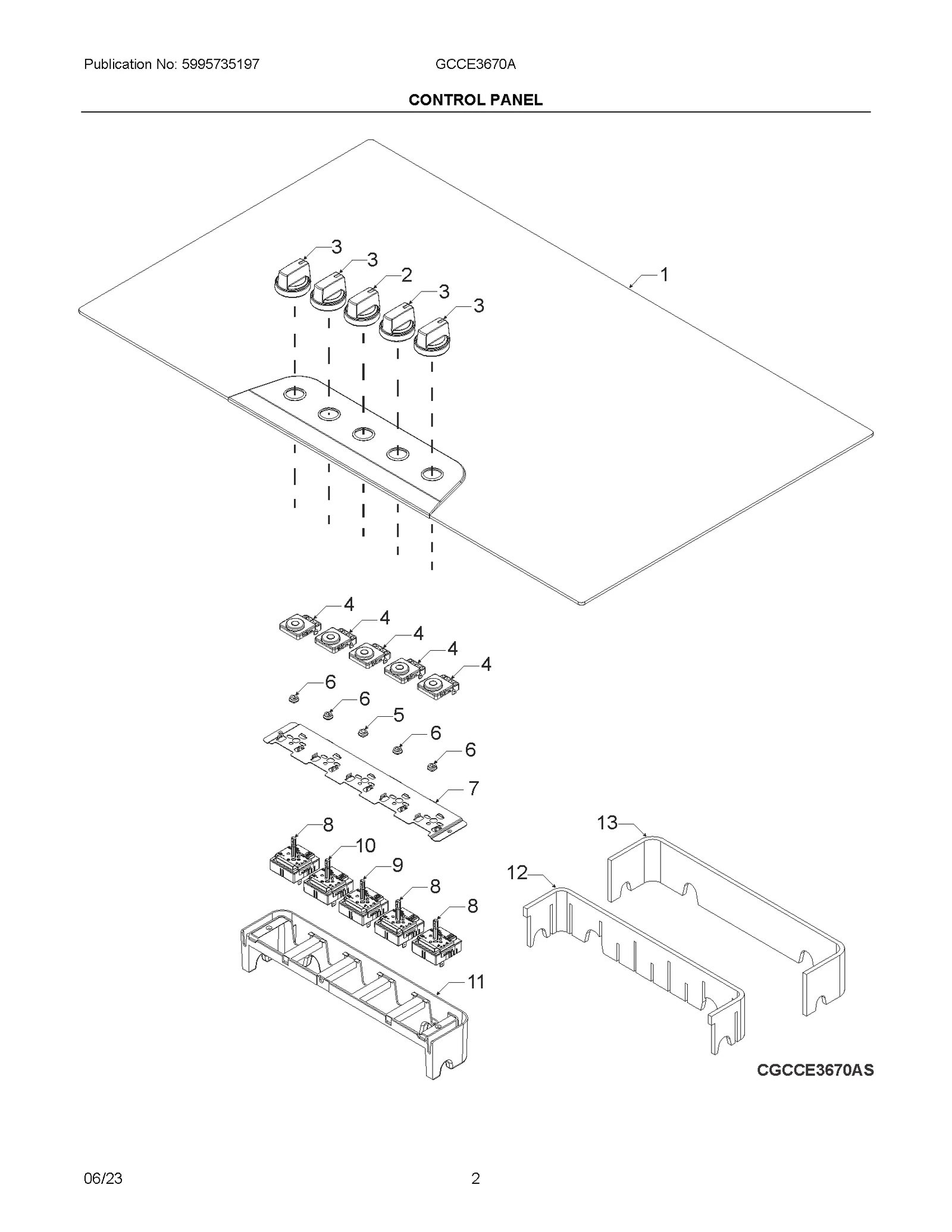Black Stainless Steel Main Top Assembly
