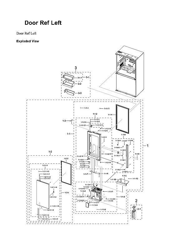 Left Outer Door Foam Assembly