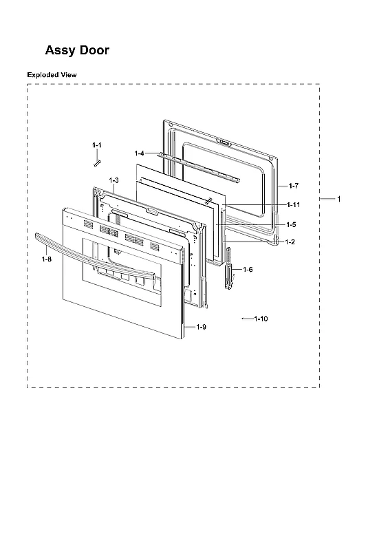 Assembly Door NX58R4311SG STS430
