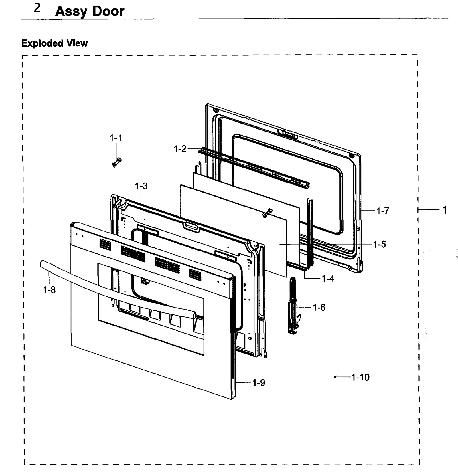 Assembly Main Hinge NX58K3310SS