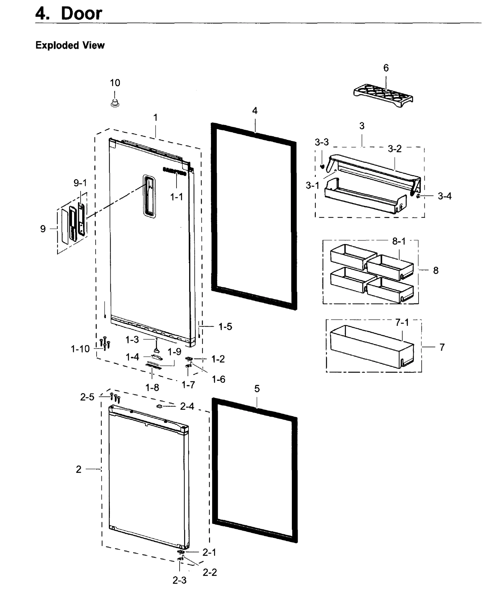 Foam Door Assembly for