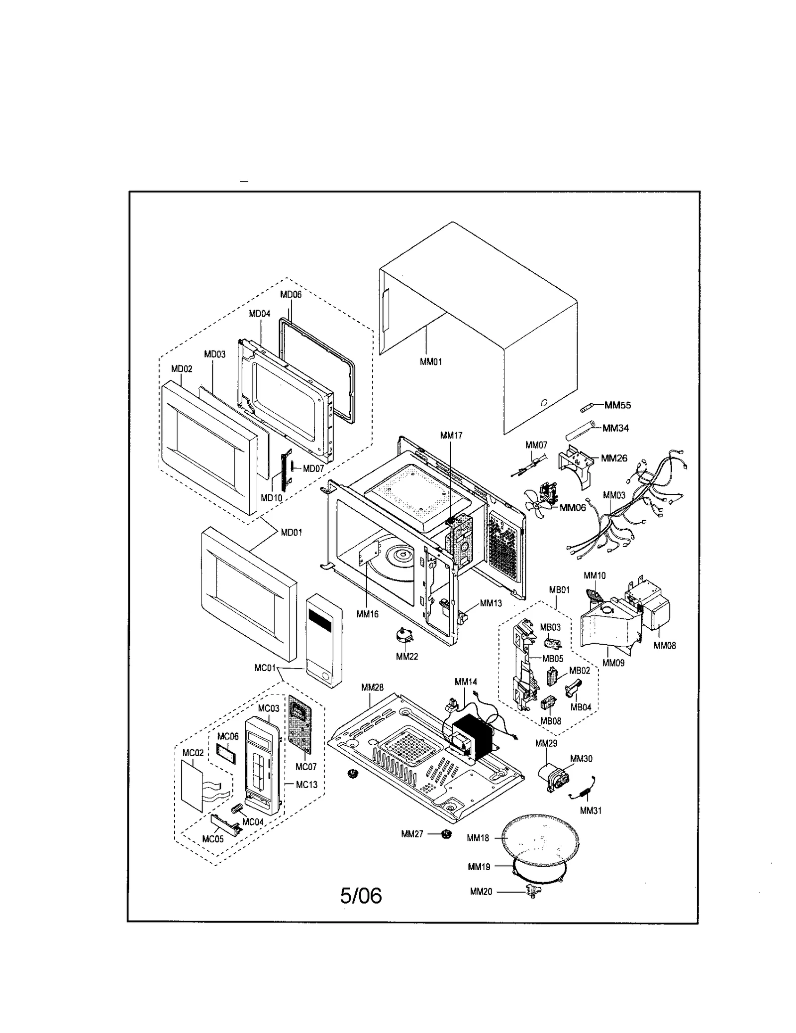 Assembly Printed Circuit Board 120V 60Hz