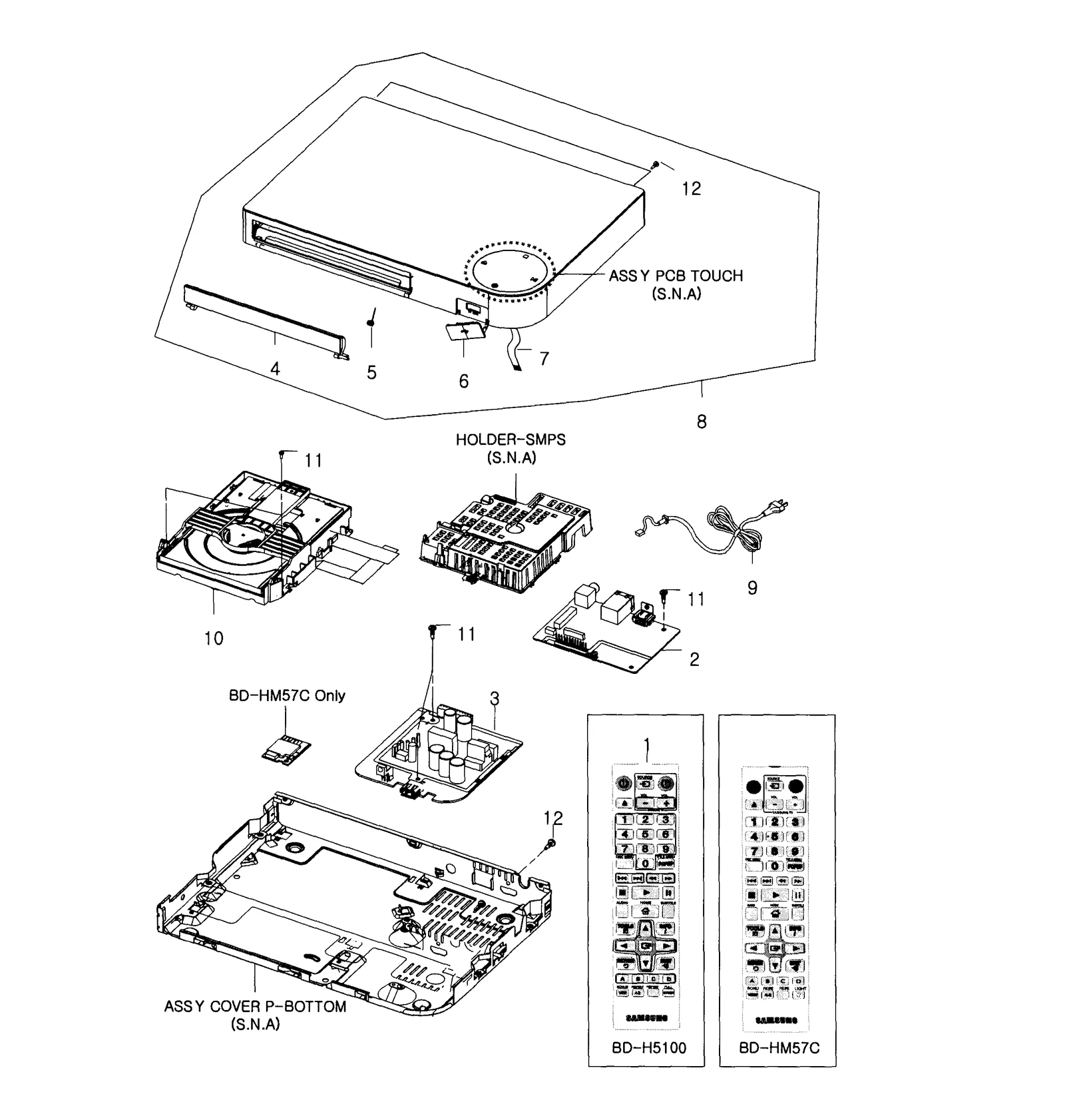 AV Remote Control Assembly