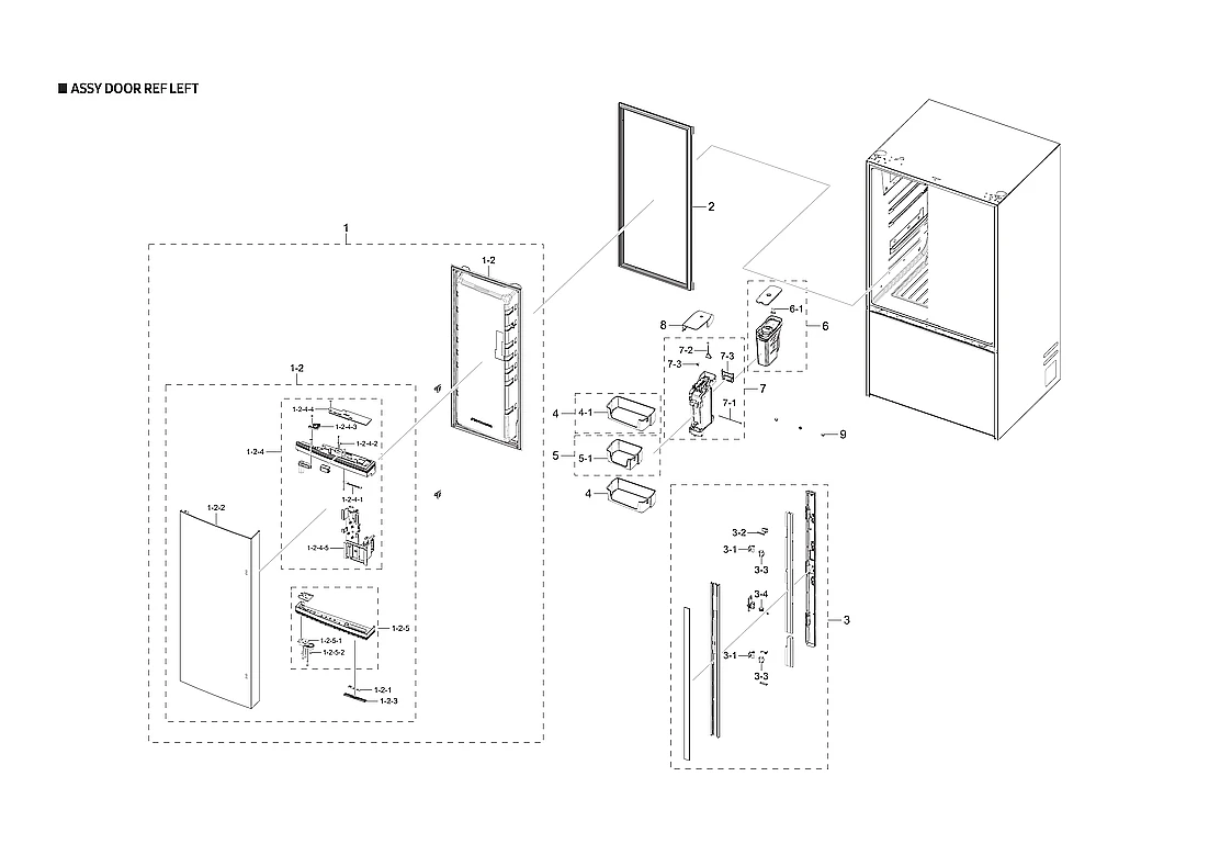 Middle Door Bin Guard Assembly