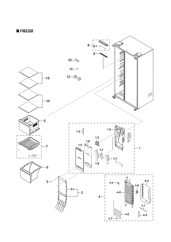 Assembly CASE BASKET-UP DRAWER MOD