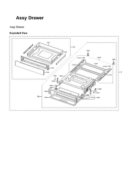 Assembly Main Drawer NE63T8, Black
