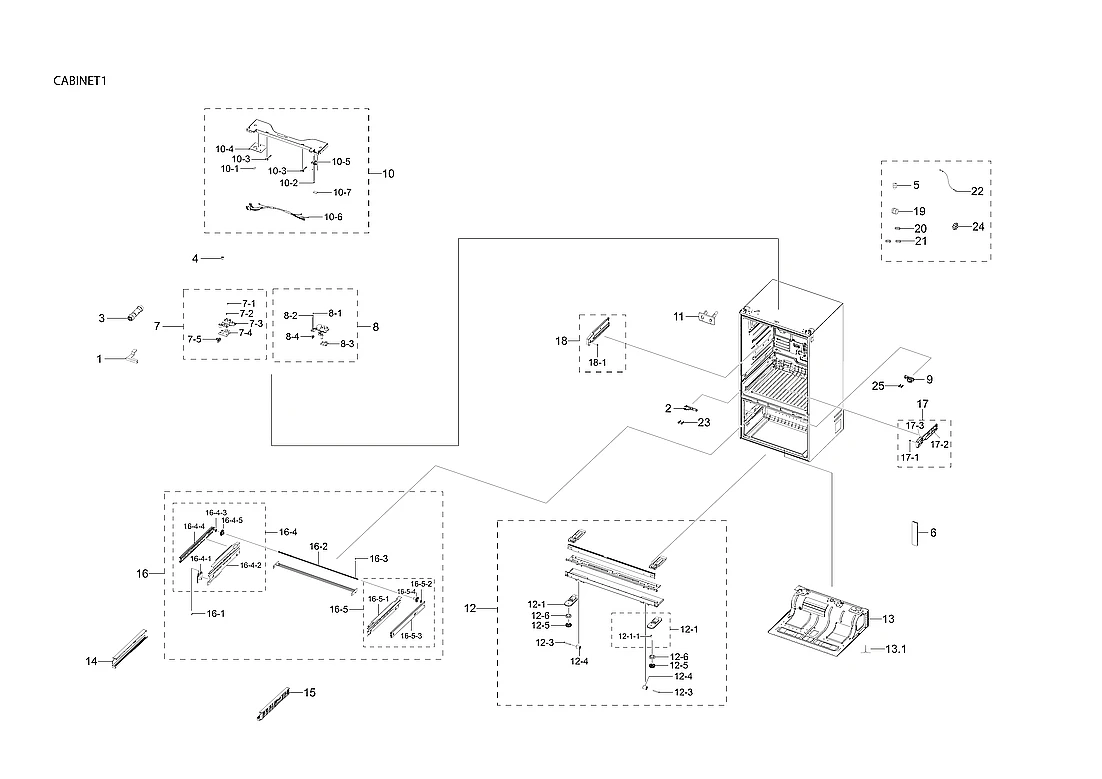 Top Table Assembly AW3 ABS Inox