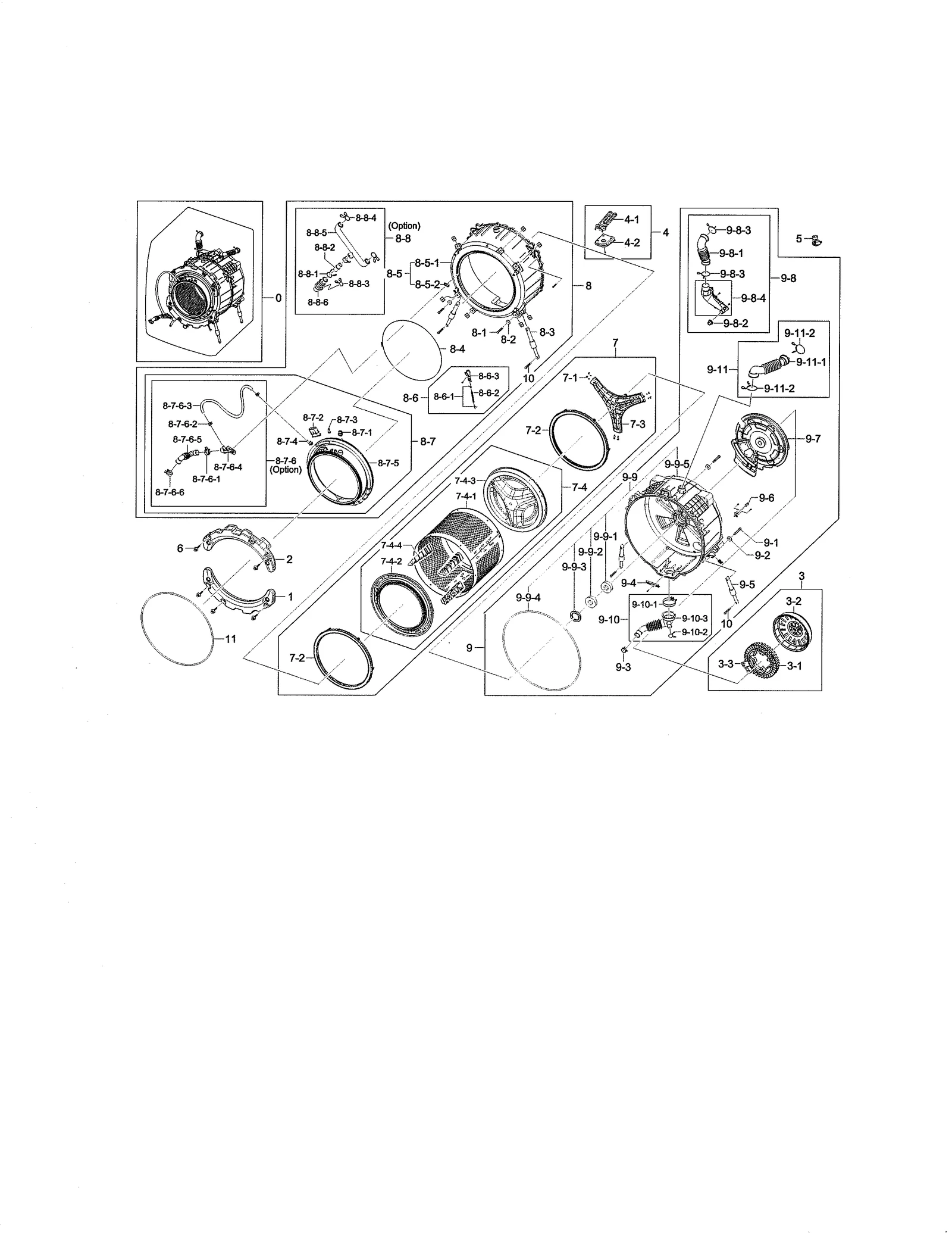 Assembly Semi Tub Back