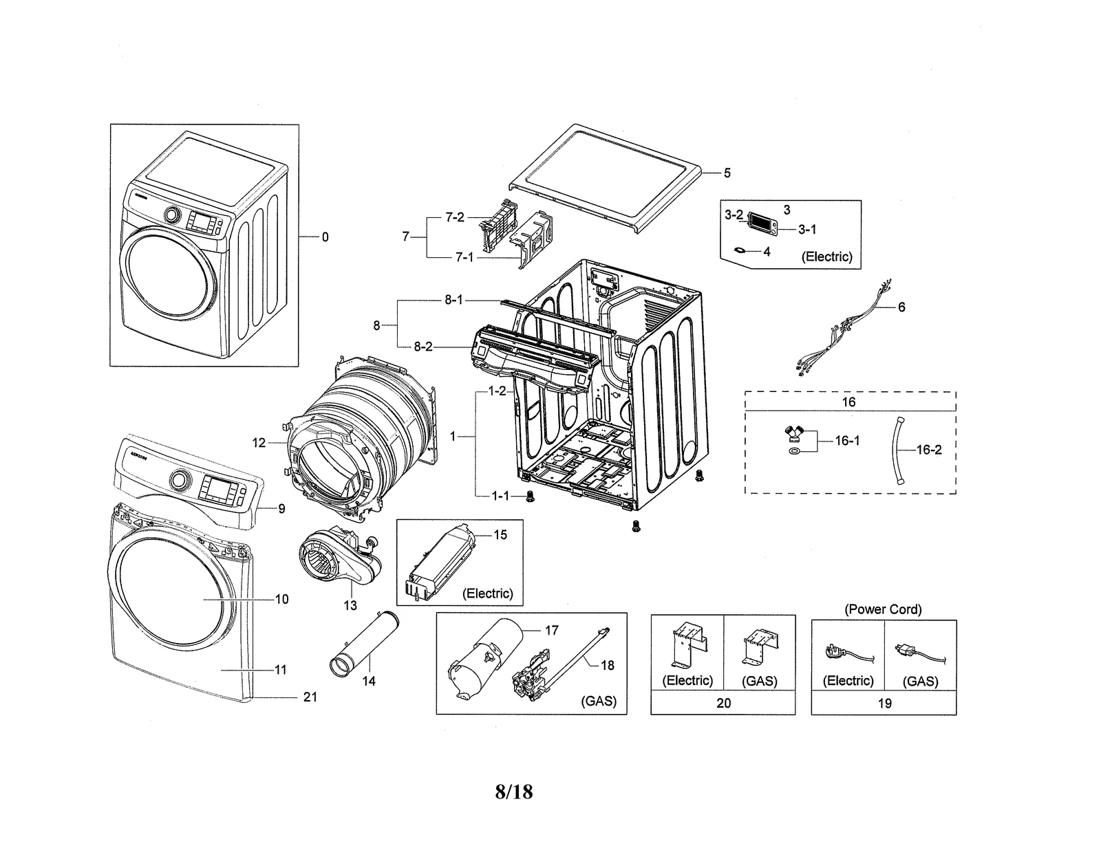 Frame Assembly DV5300N DVG45N5300F
