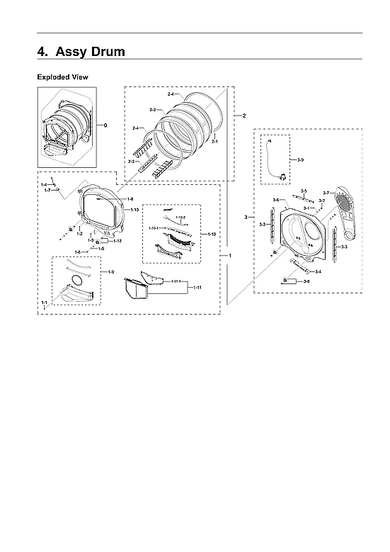 Assembly Drum Module - Back DVE50R