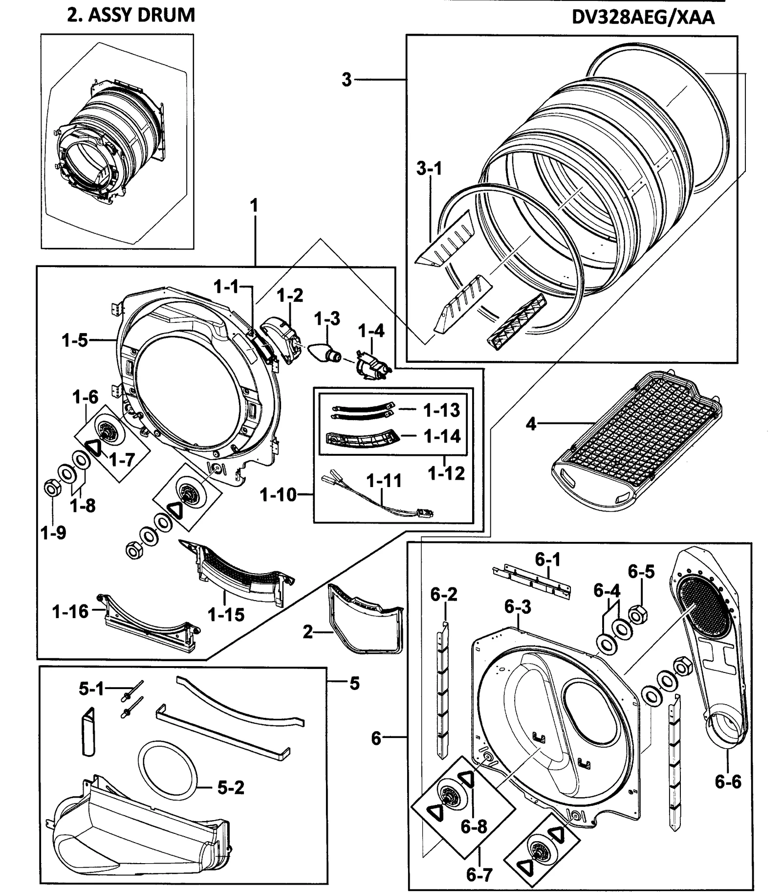 Drum Back Assembly