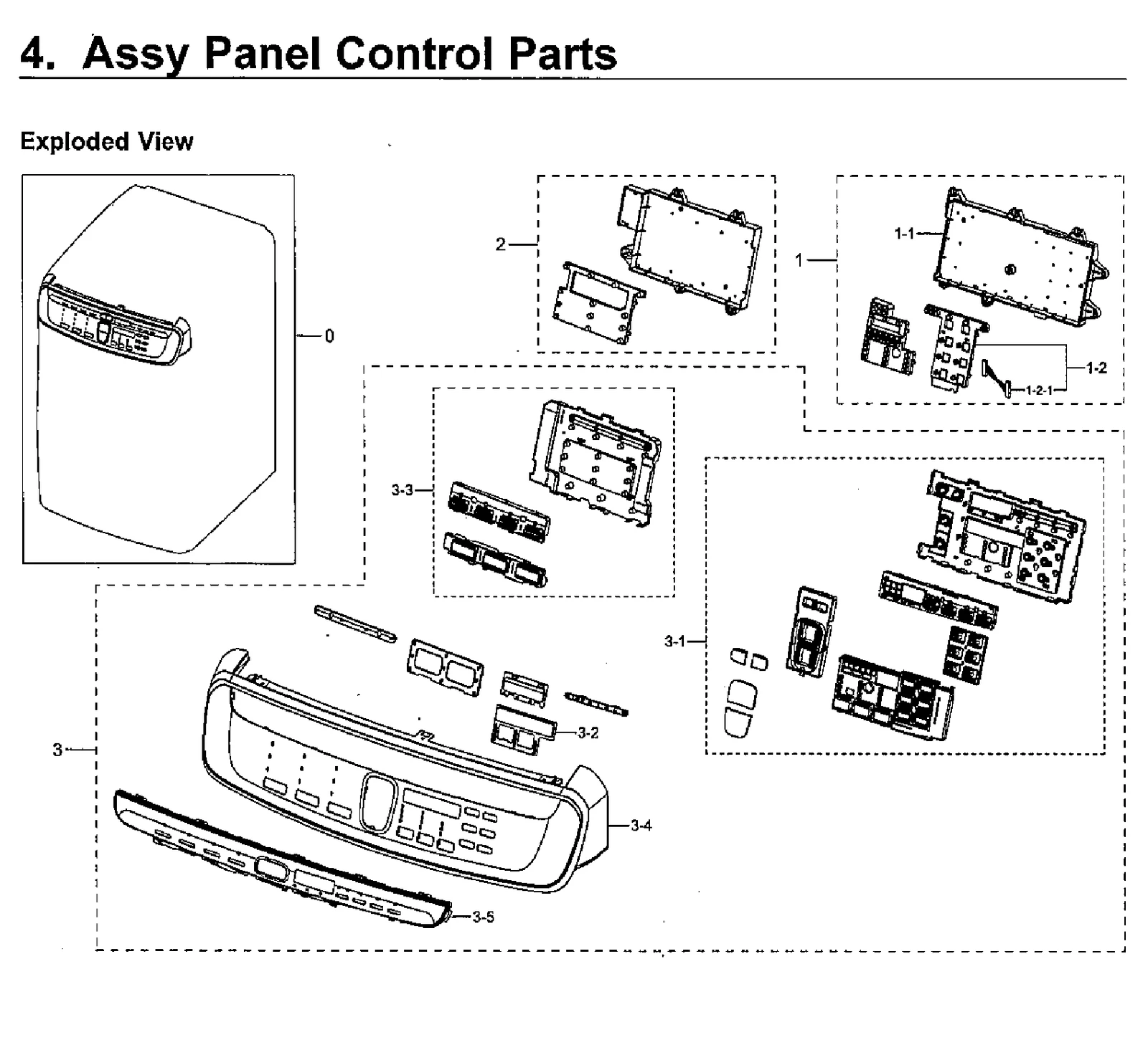WV55M960 Button Assembly