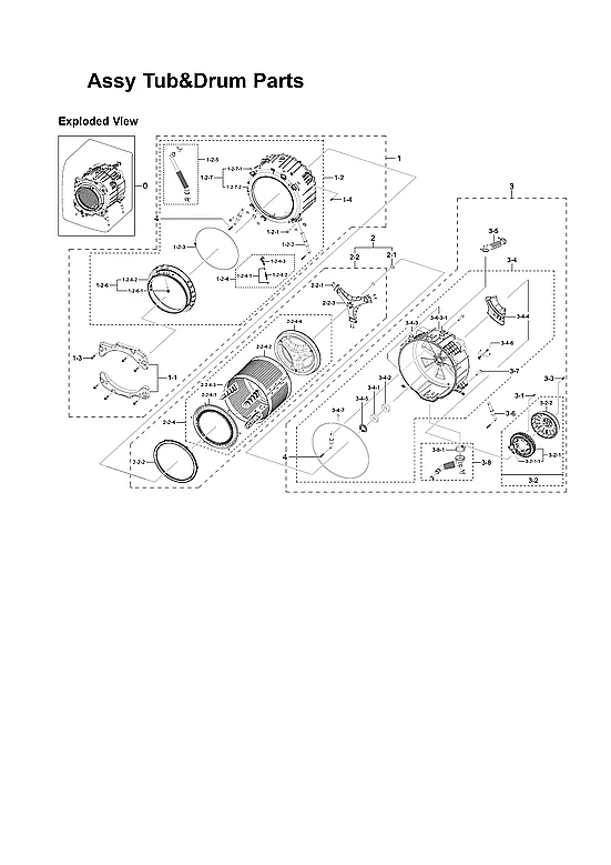 Front Semi Tub Assembly