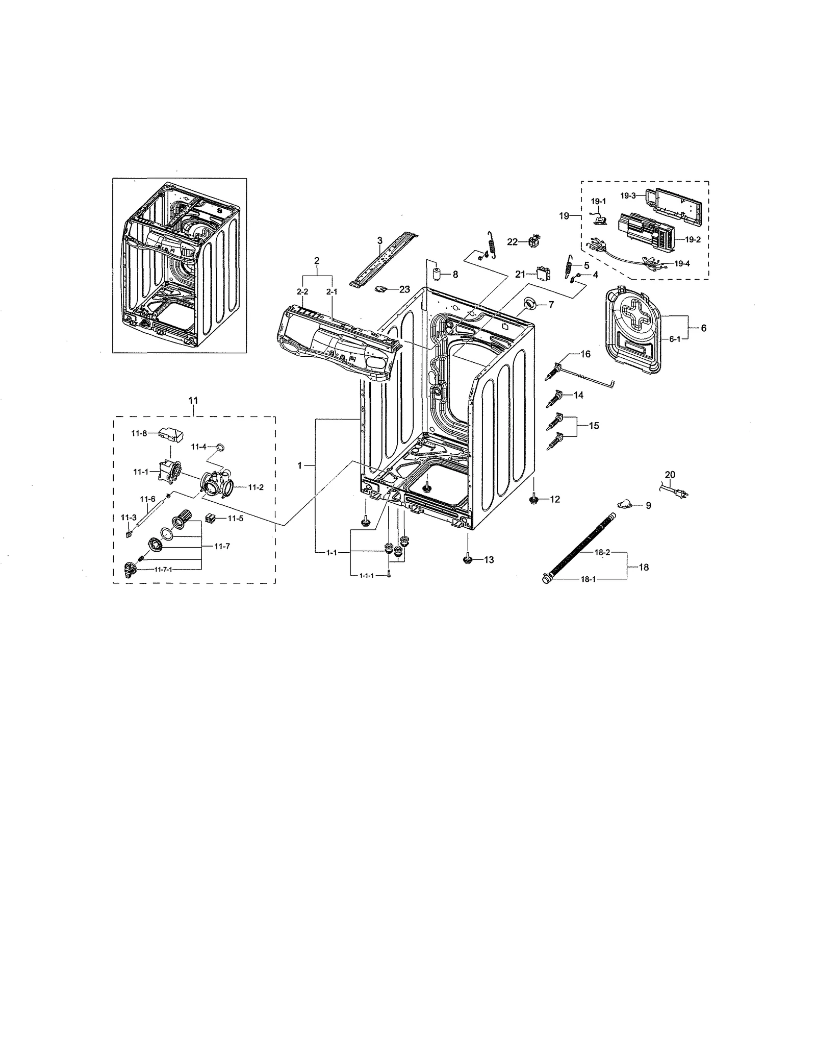 Front Washing Machine WF45N5300AV Bracket Assembly