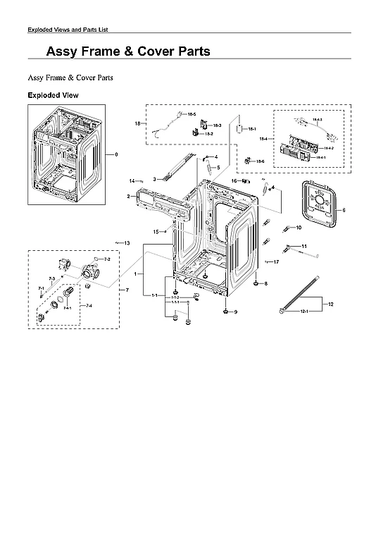 Frame Assembly WF8000A 5.0 CU.FT