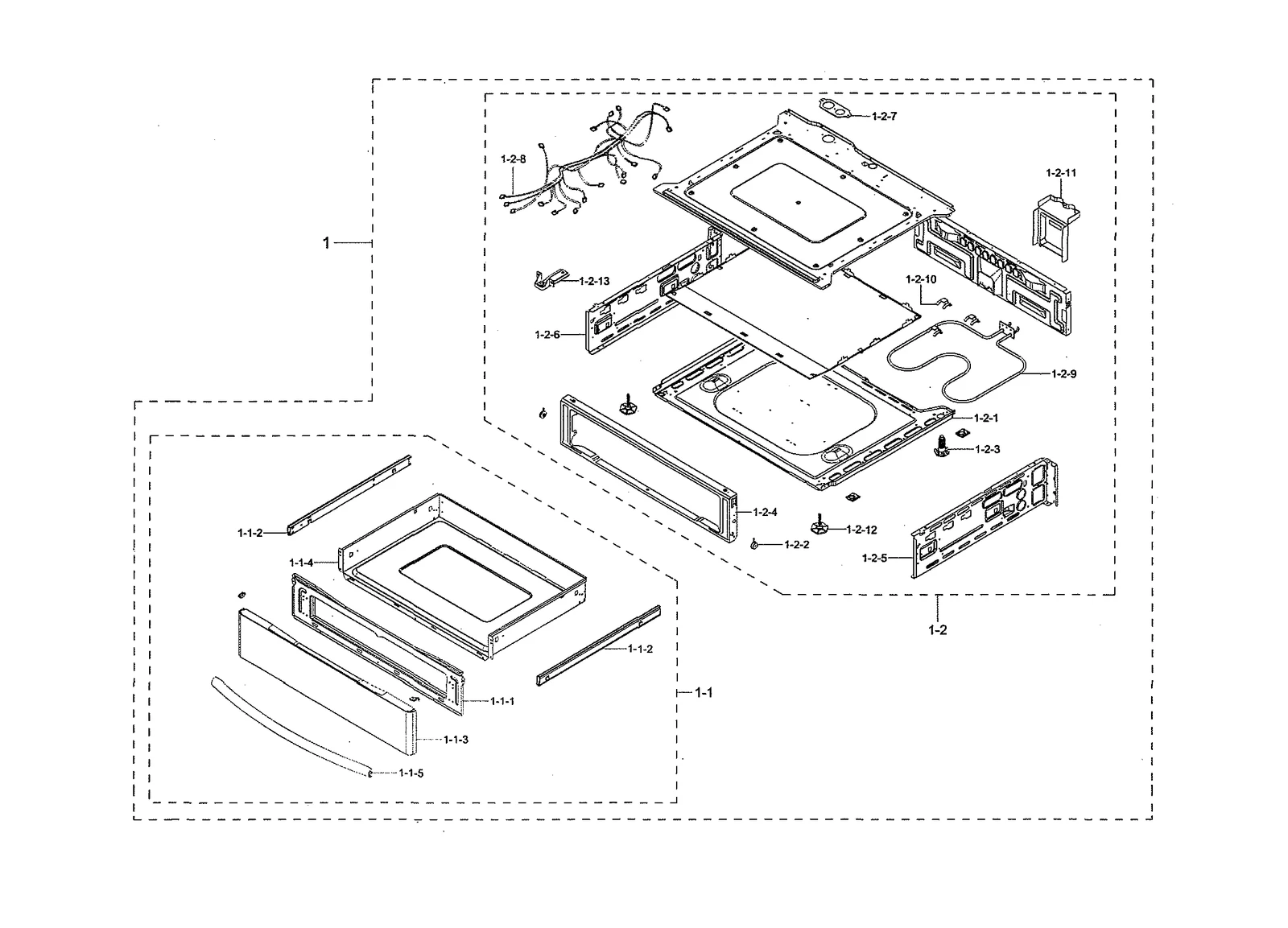 Assembly Main Drawer NE58N9560WG