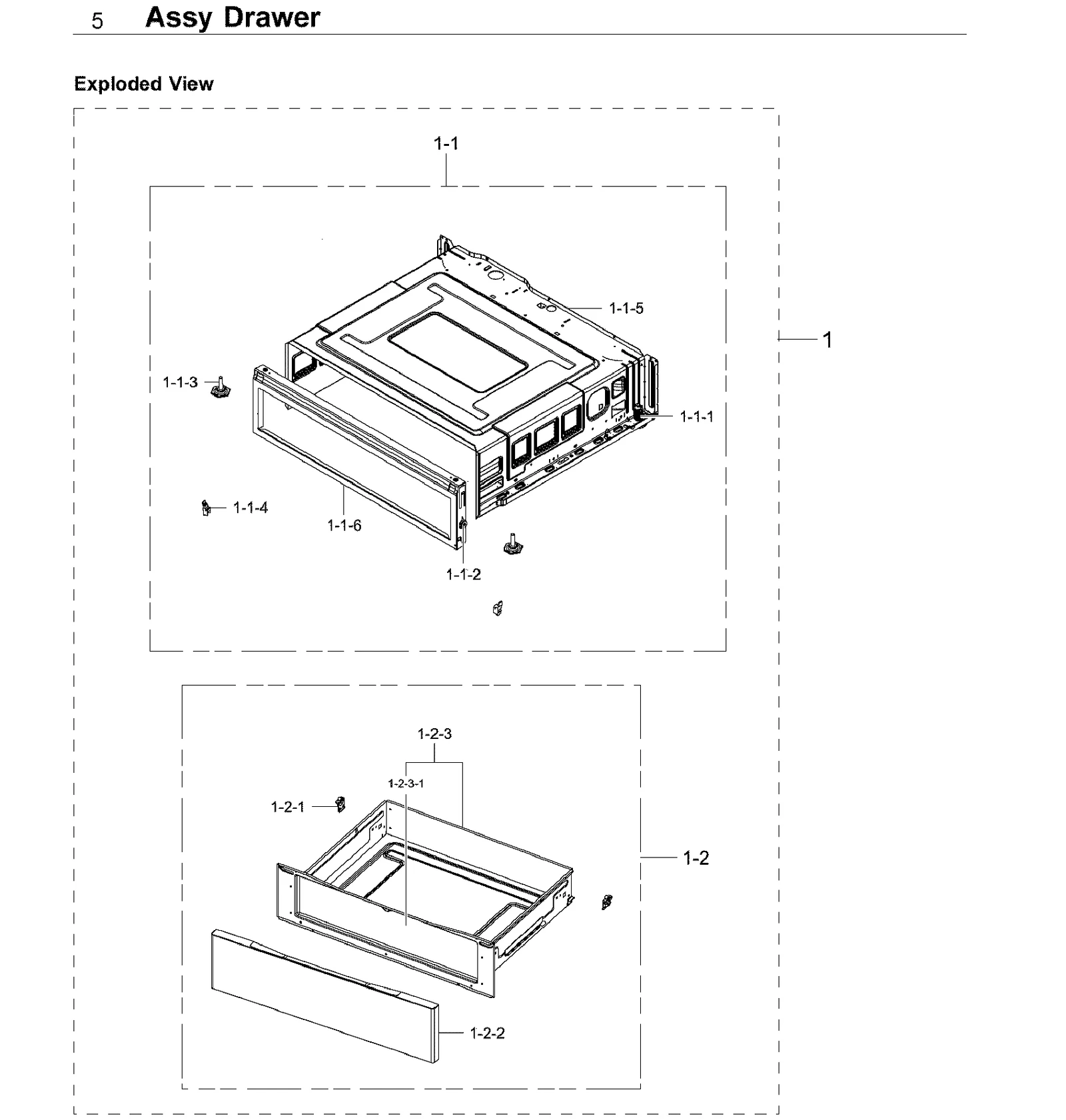 Assembly Main Drawer NE59J3420SW