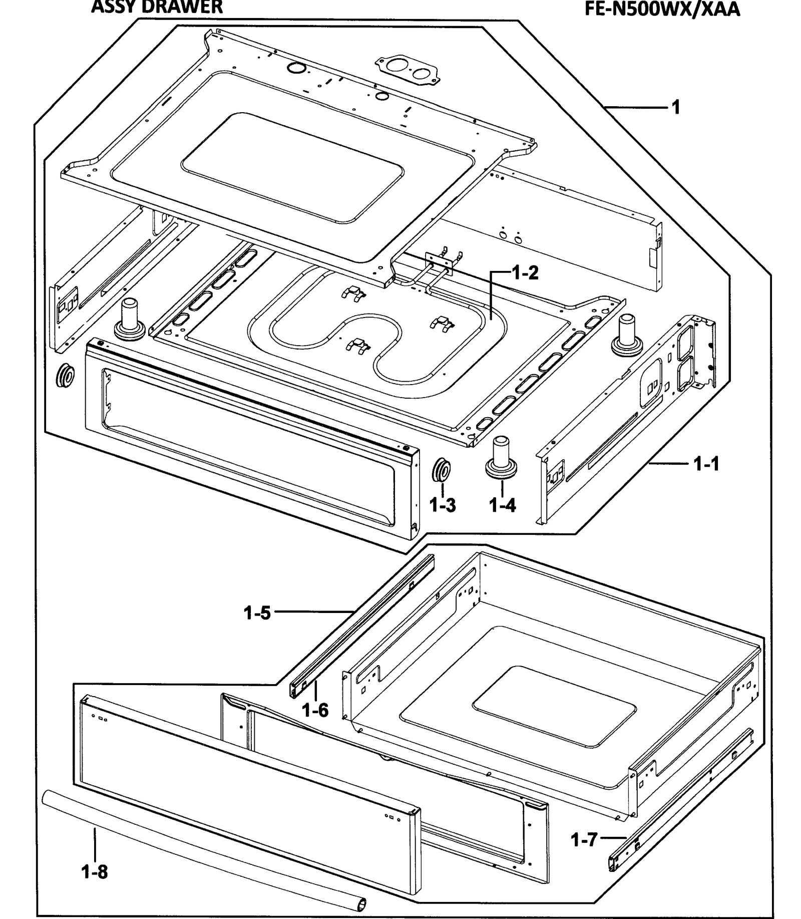 Assembly Drawer FTQ387 FE-N