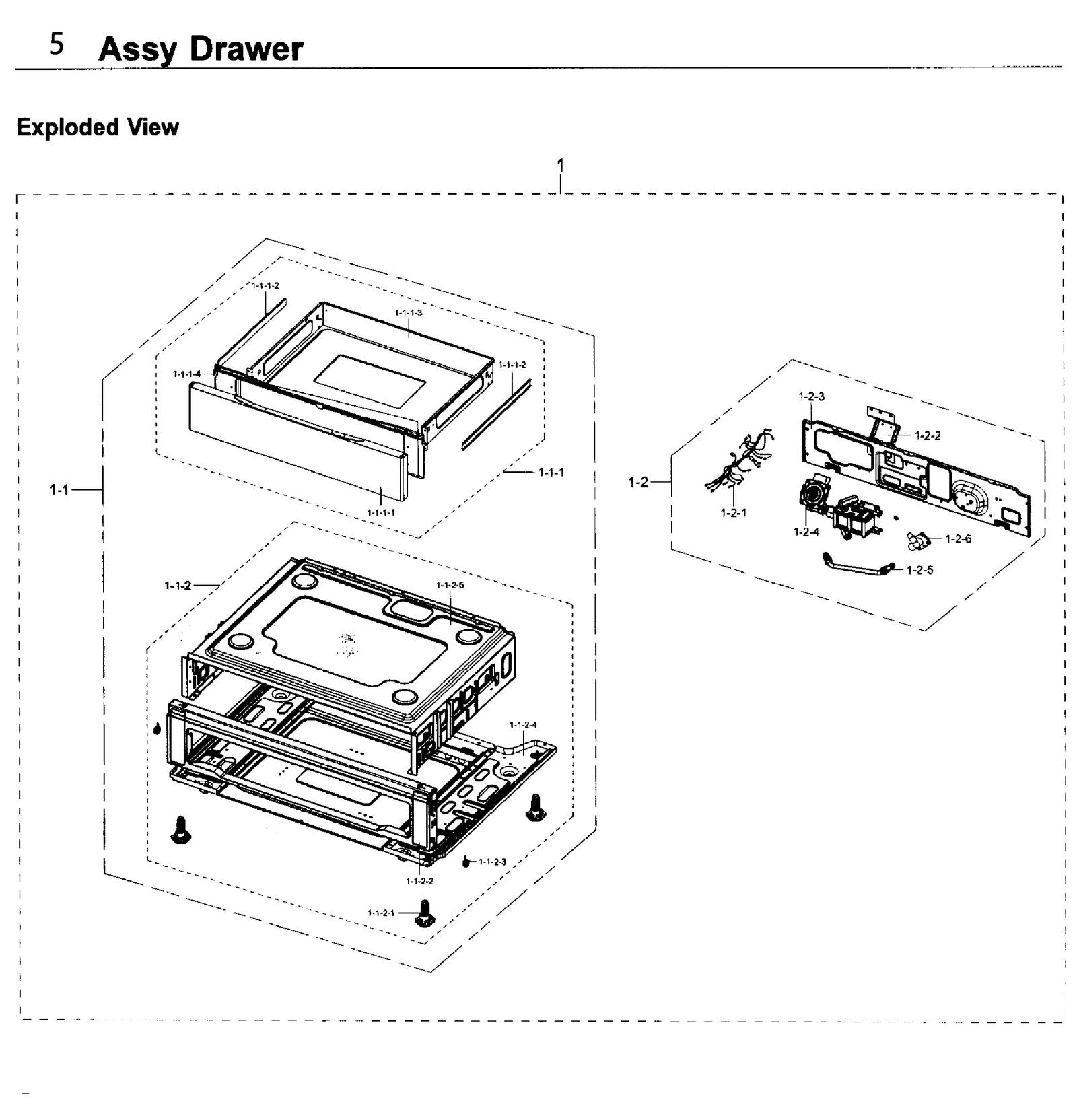 Drawer Assembly Black NX58J7750SG