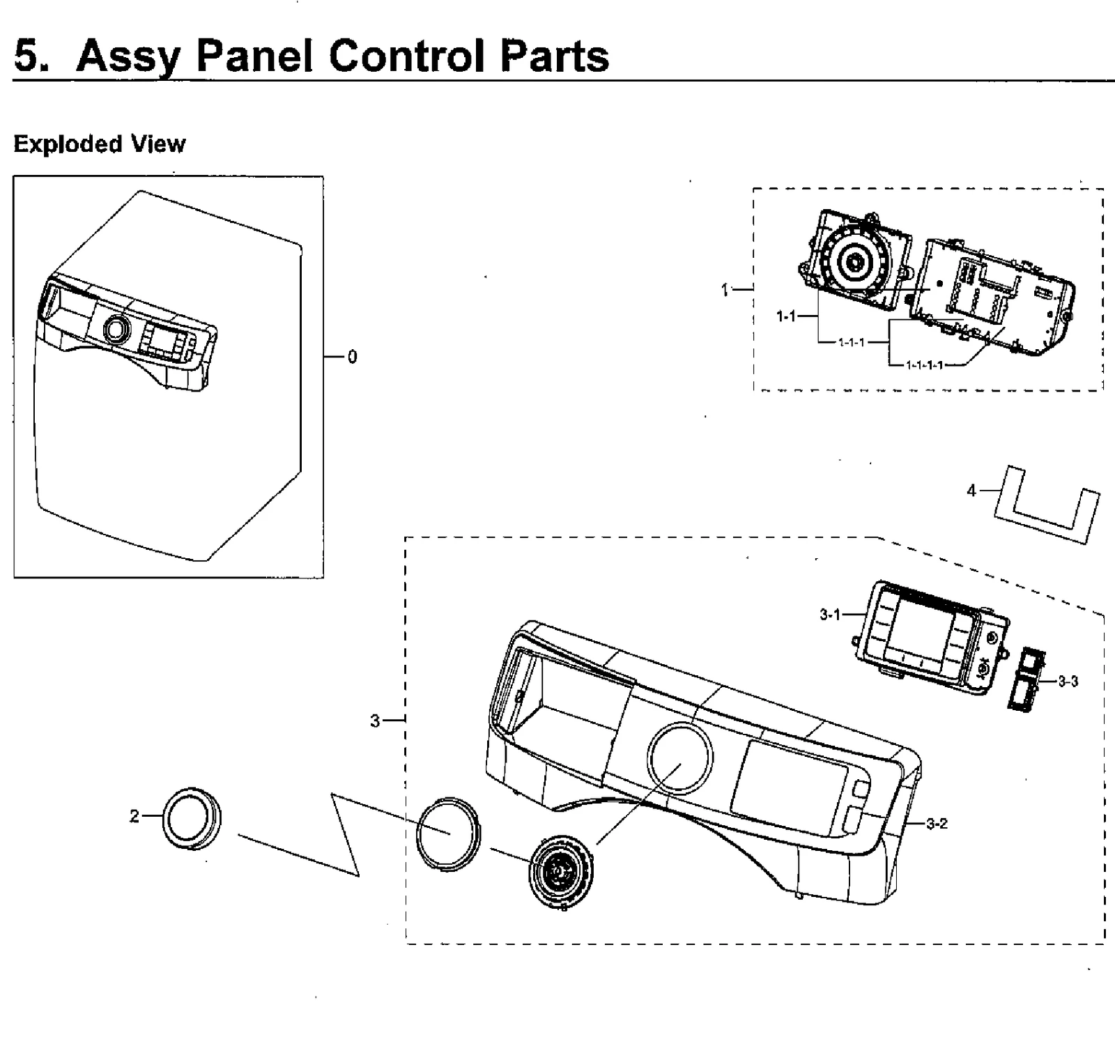 Assembly S.PANEL CONTROL;WF5500M,W