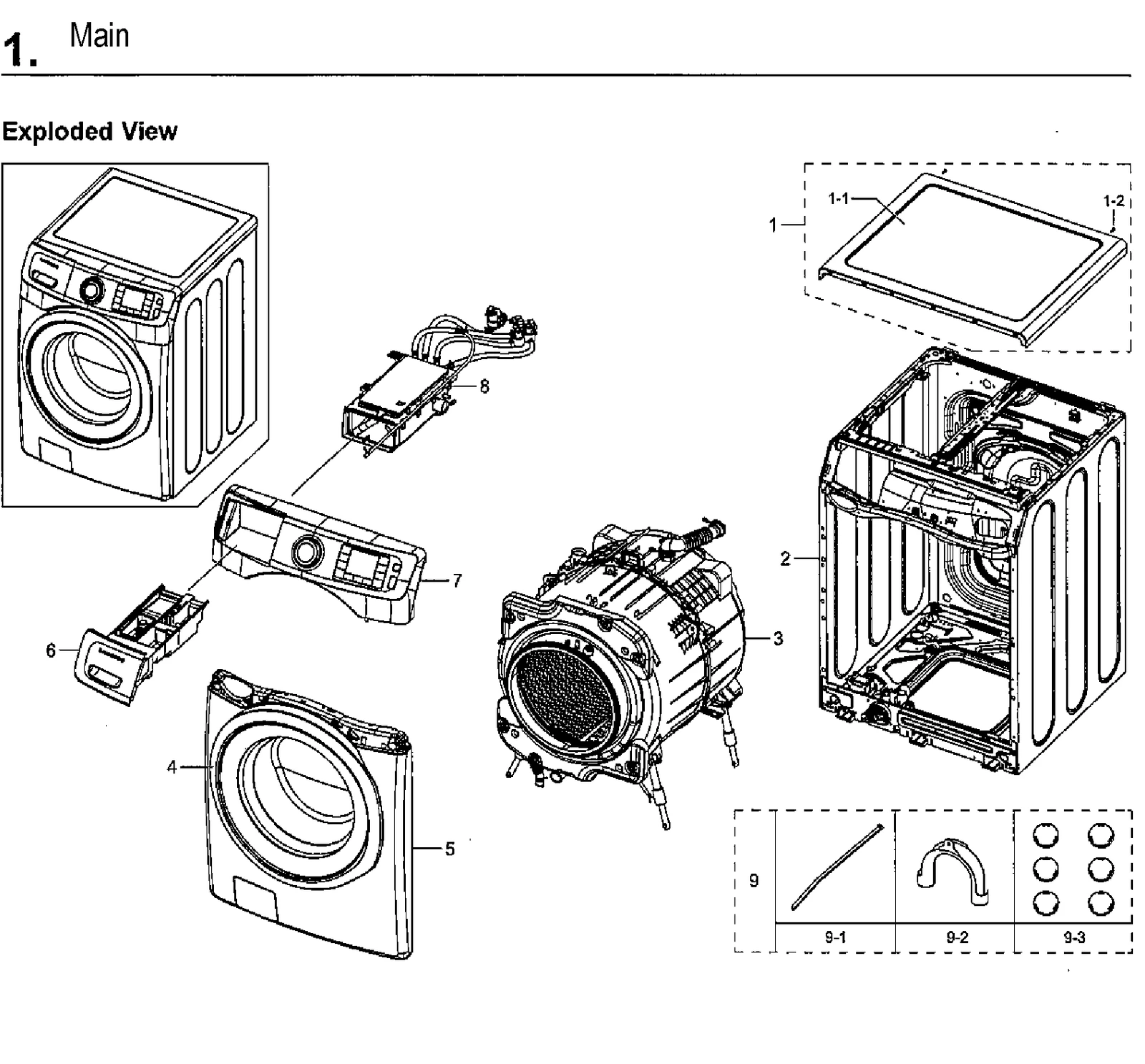 Frame Assembly WF5100 WF45M5100AW