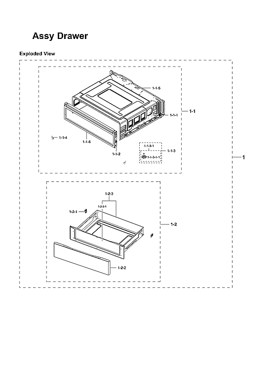 Assembly Main Drawer NE59J7630SW