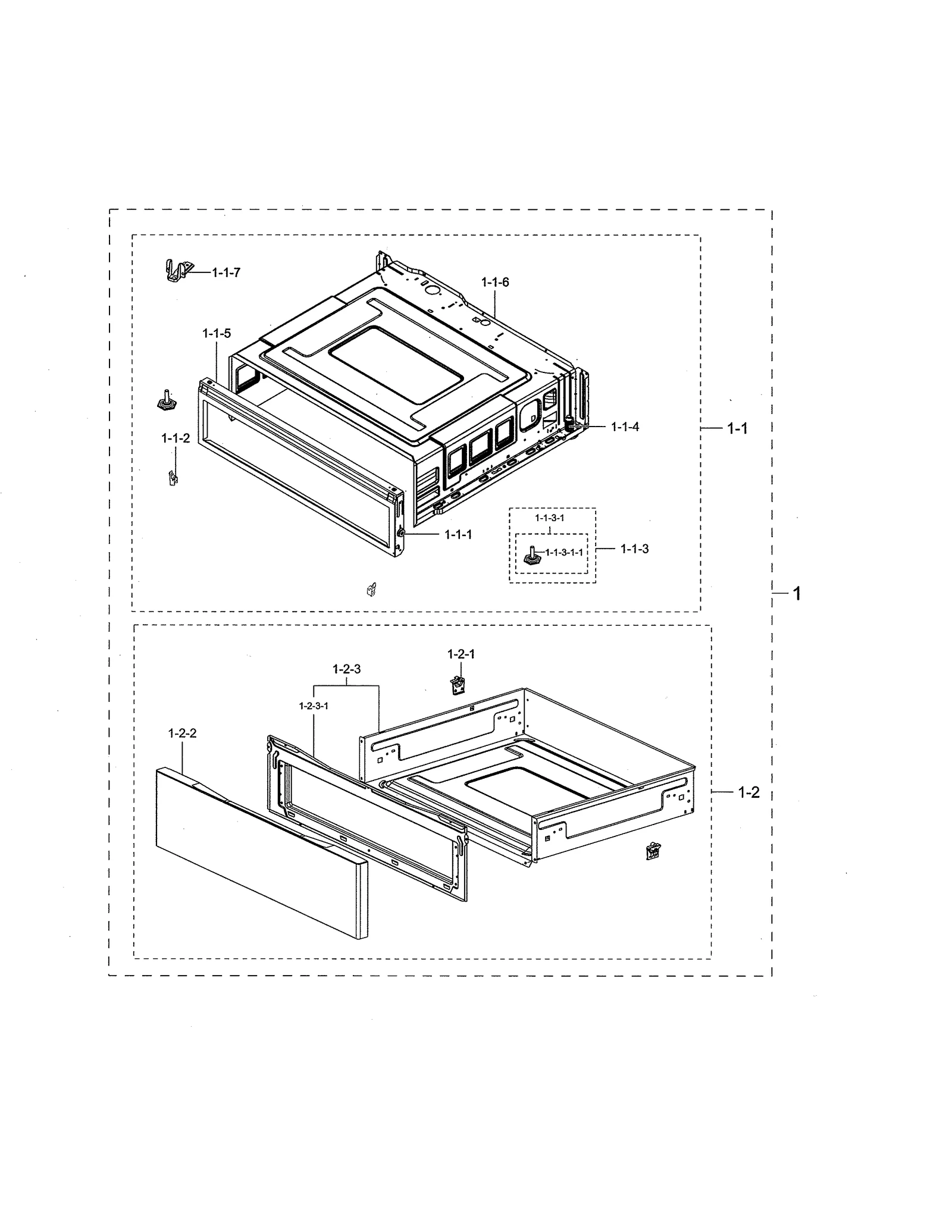 Assembly Main Drawer NE59M6850SG