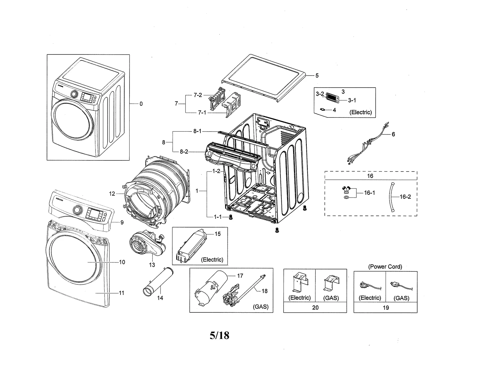 Frame Assembly DV5300N DVG45N5300V