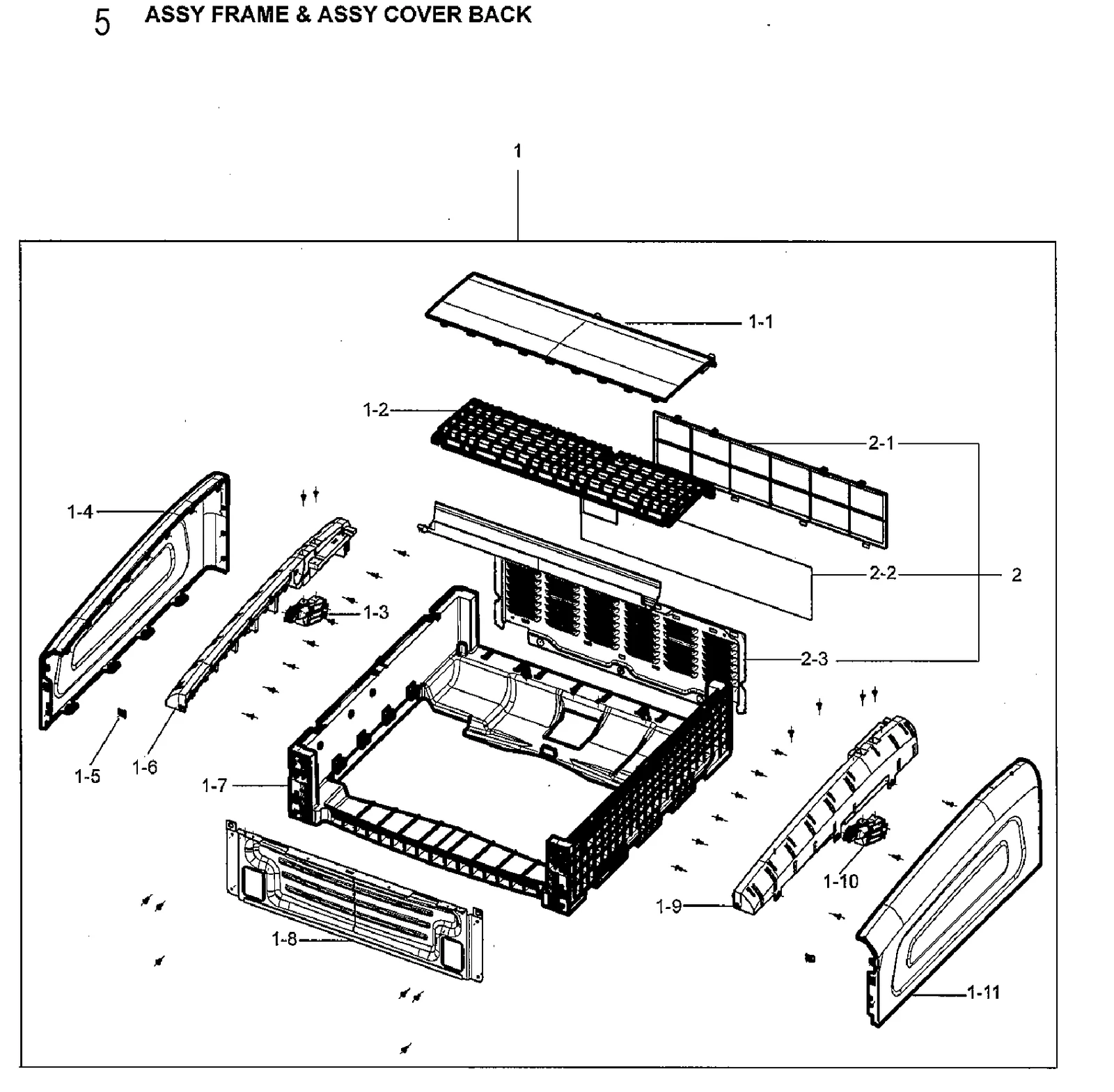 Back Cover Assembly DM9900M DVE60