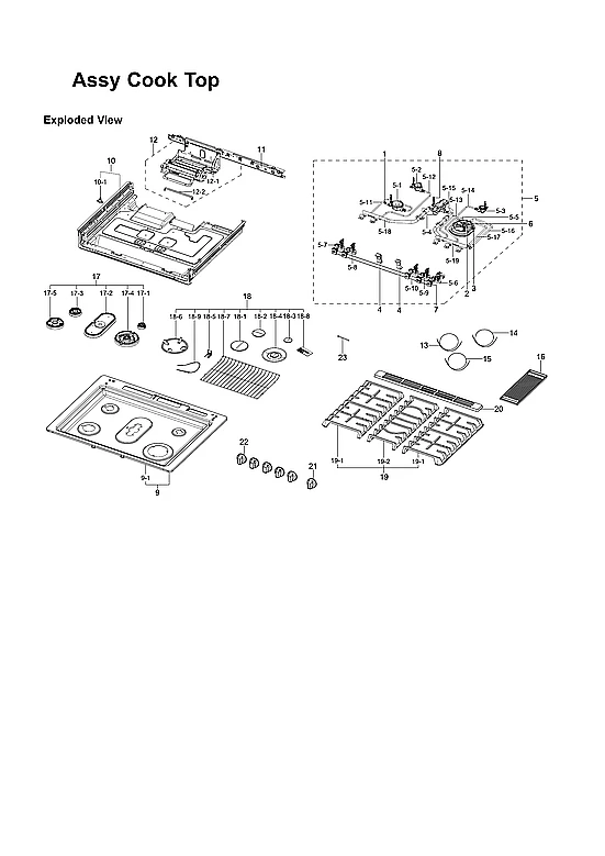 Knob Assembly NX58K9850SG PCABS