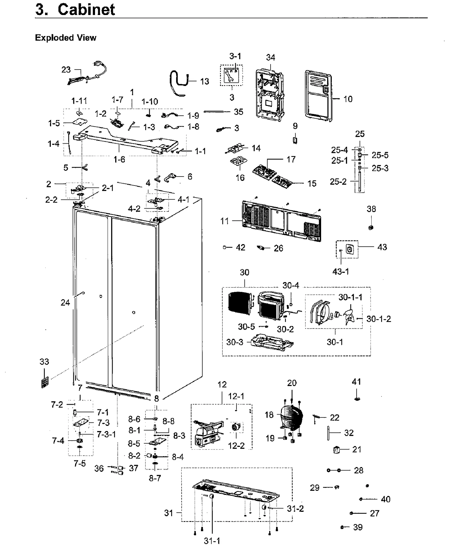 Lower Right Hinge Assembly