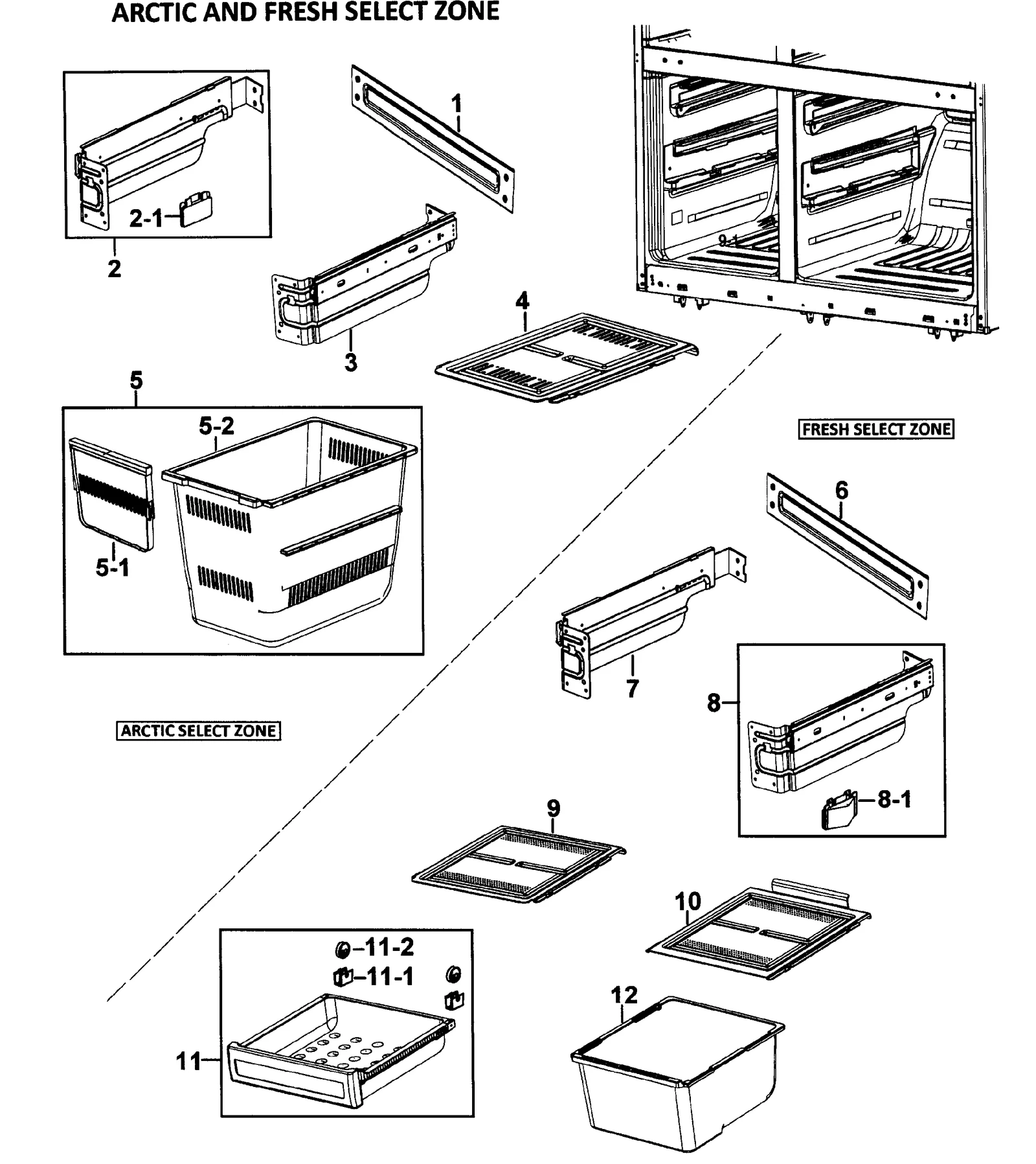 Upper Vegetable Crisper Cover Assembly