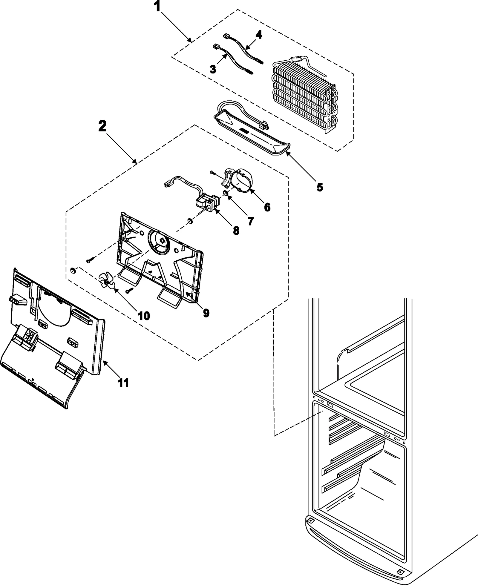 Rear Evaporator Cover Assembly