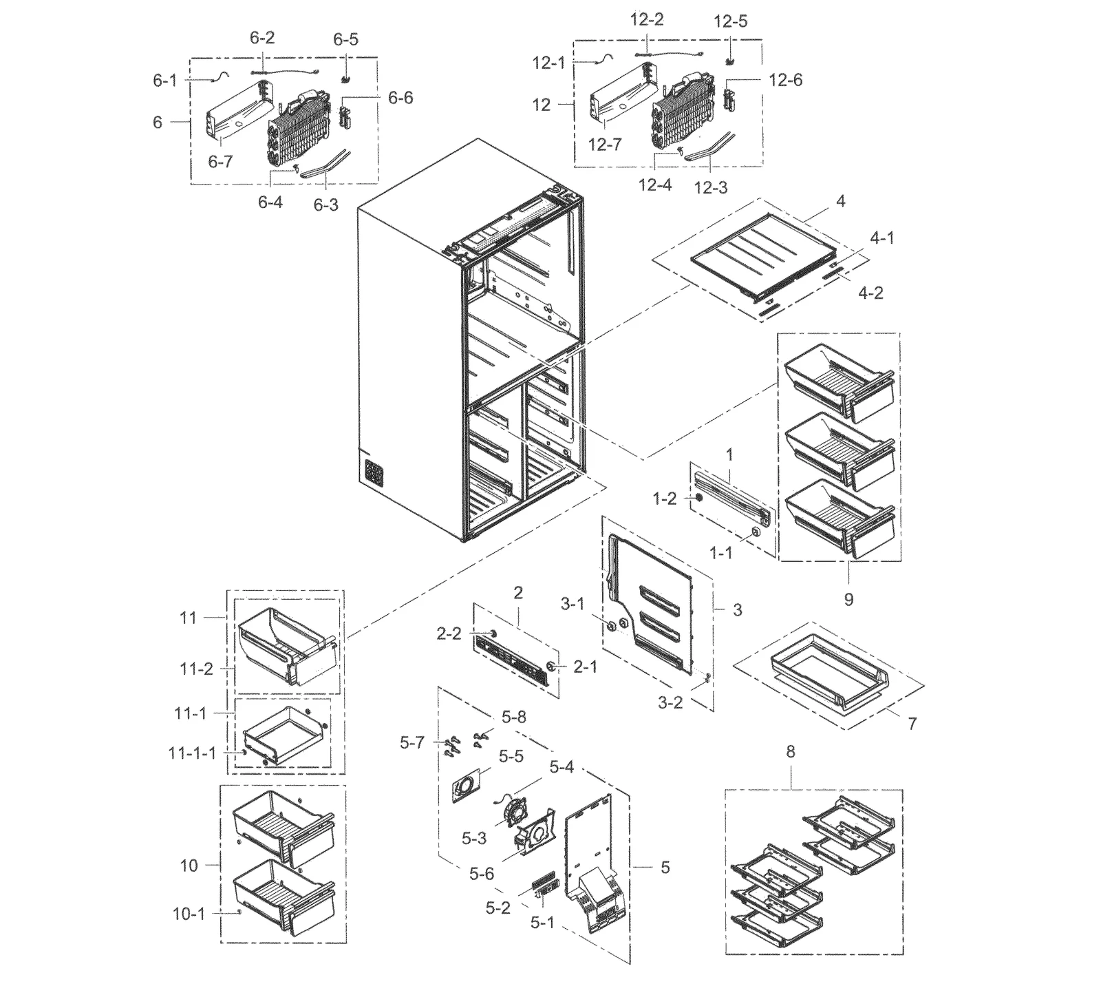 Assembly Case Basket Upper